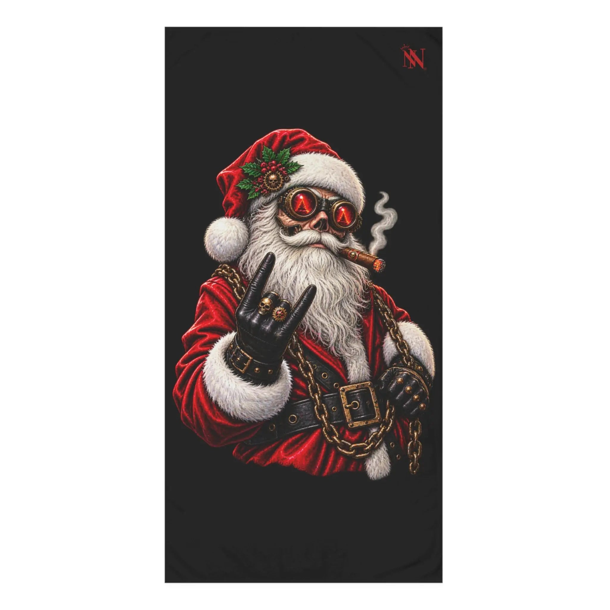 Santa in Chains Christmas | Nectar Napkins XL Fun-Flirty Lovers’ Towels