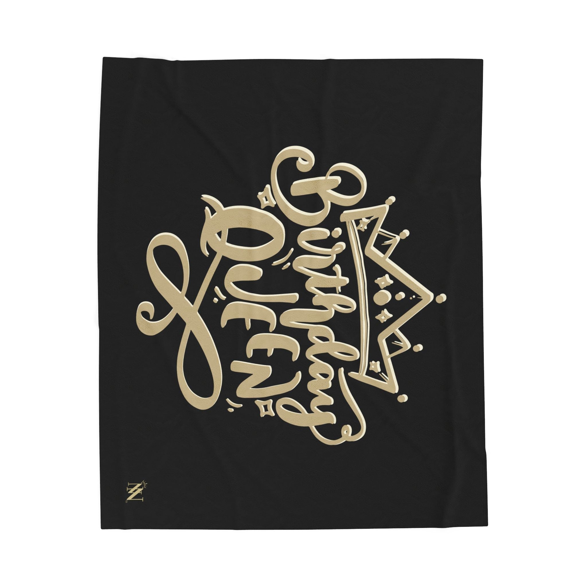 Gold Crown Birthday Queen | Mix & Match Velveteen Fun-Flirty Lovers’ Blankets