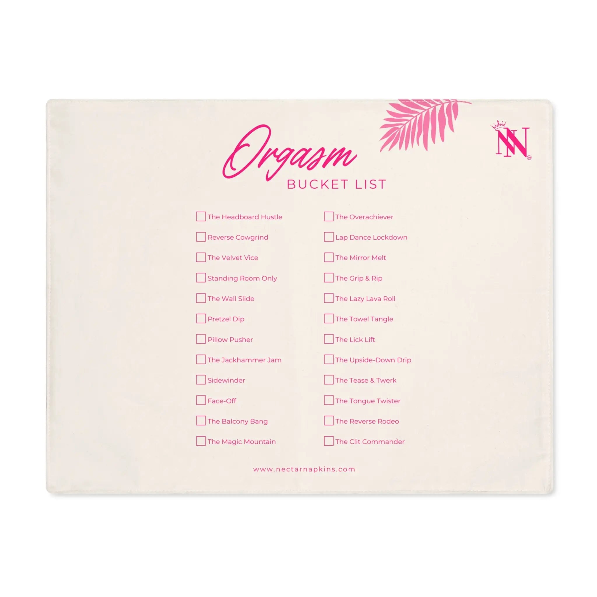 Orgasm Bucket List | Mix & Match Playful Fun-Flirty Lovers’ Toy Mats