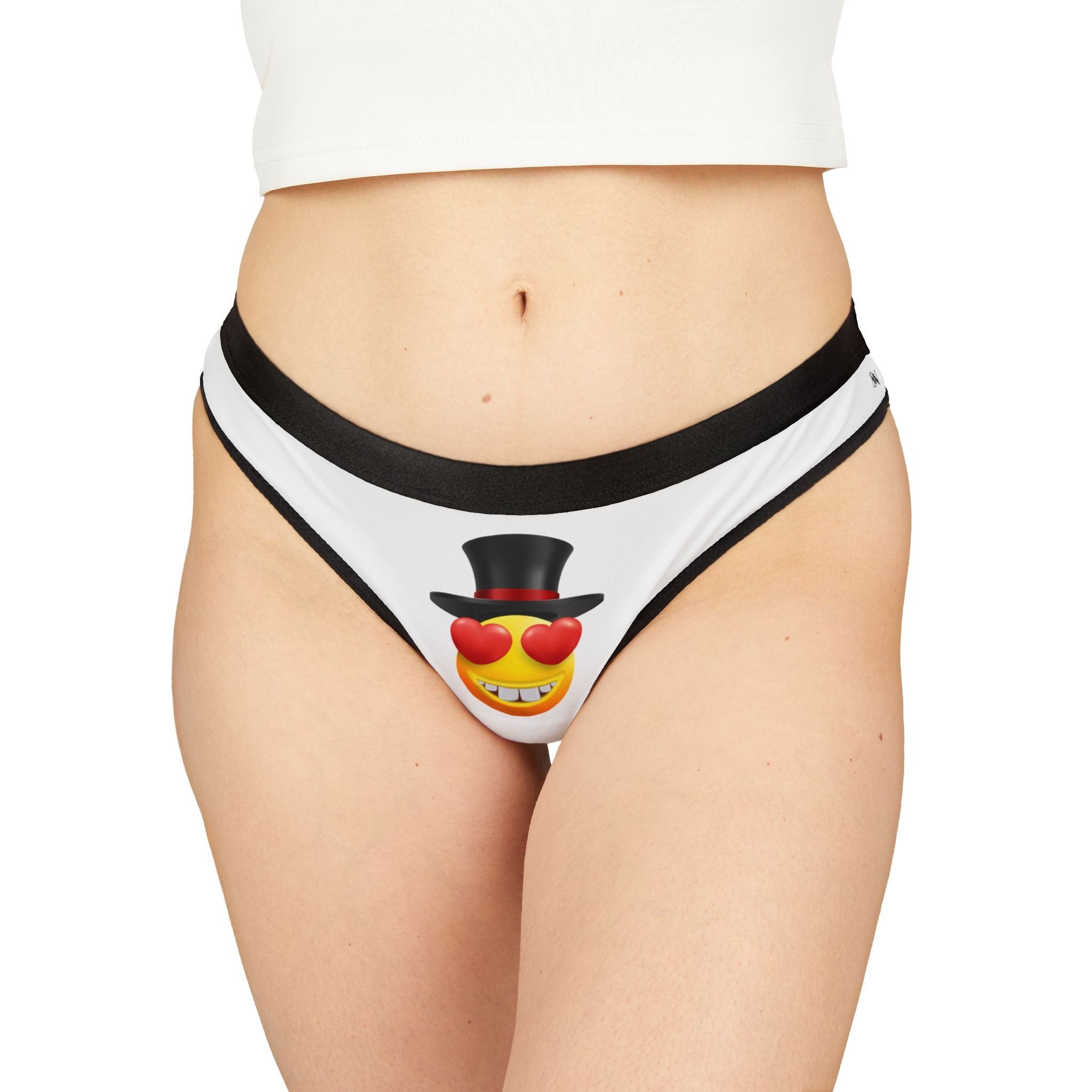 Love in a Top Hat Emoji | Mix & Match Women’s Fun-Flirty Lovers’ Thongs