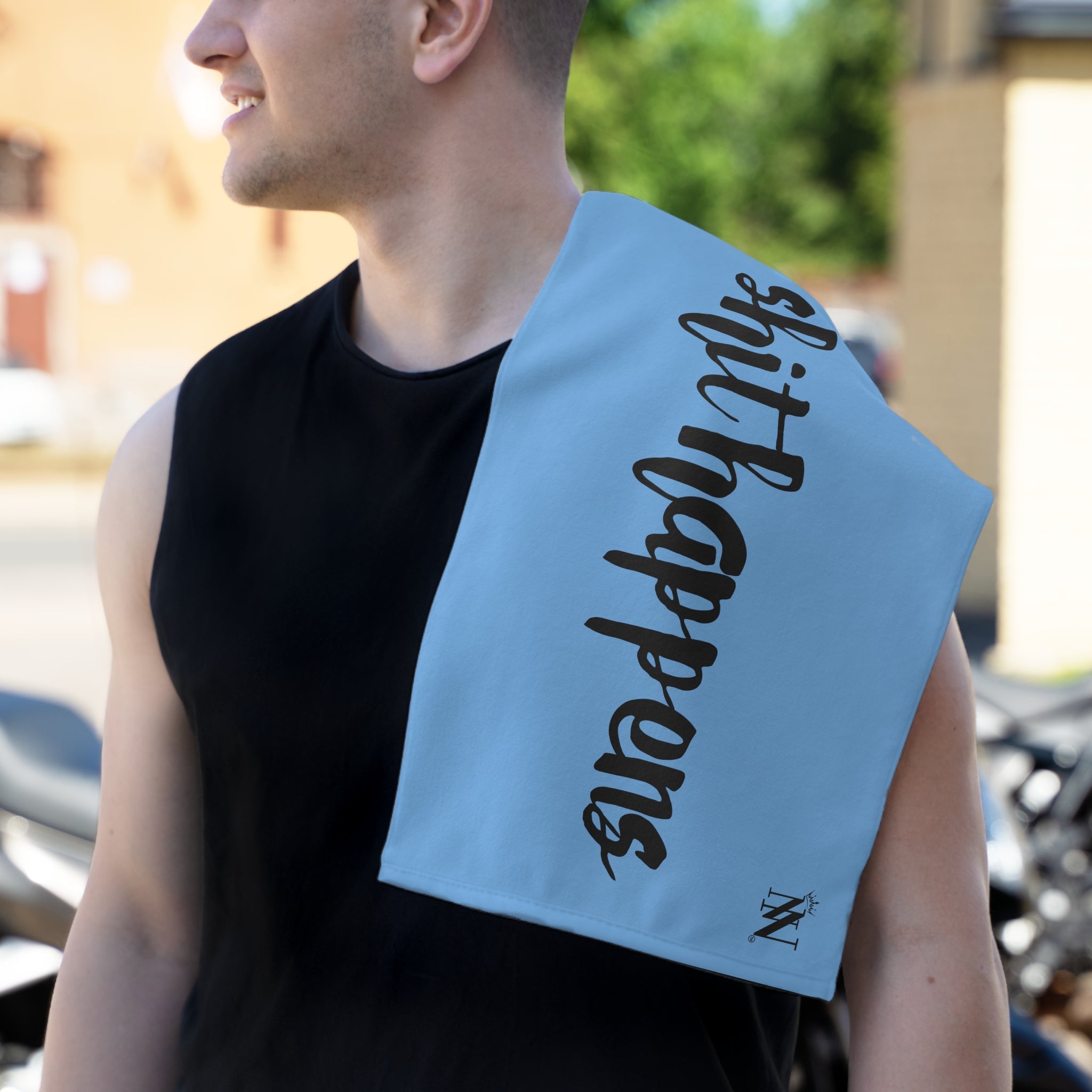 Shit Happens Light Blue | Mix & Match Soft Fun-Flirty Lovers’ Towels