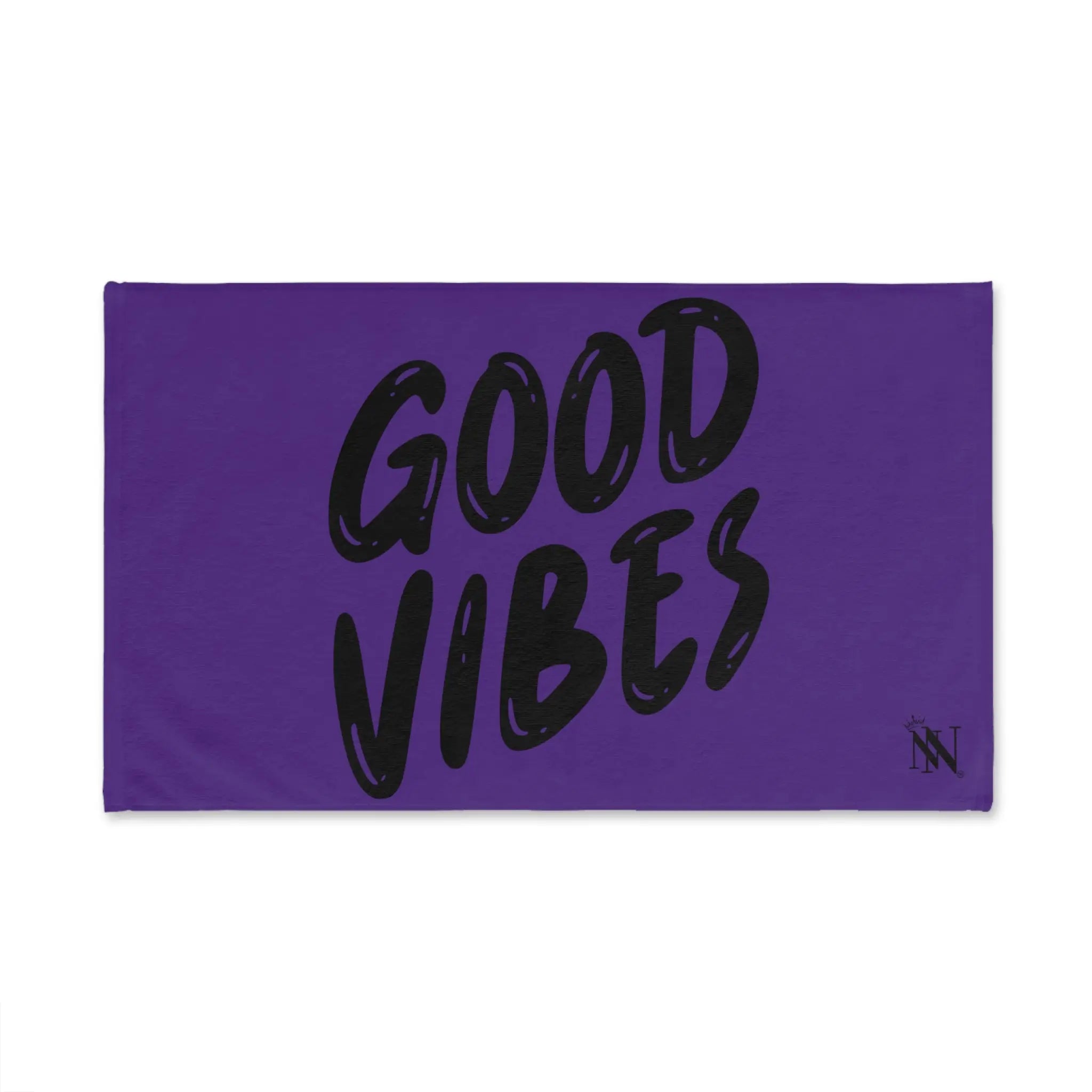 Good Vibes Bubble Print Purple Cum Towel
