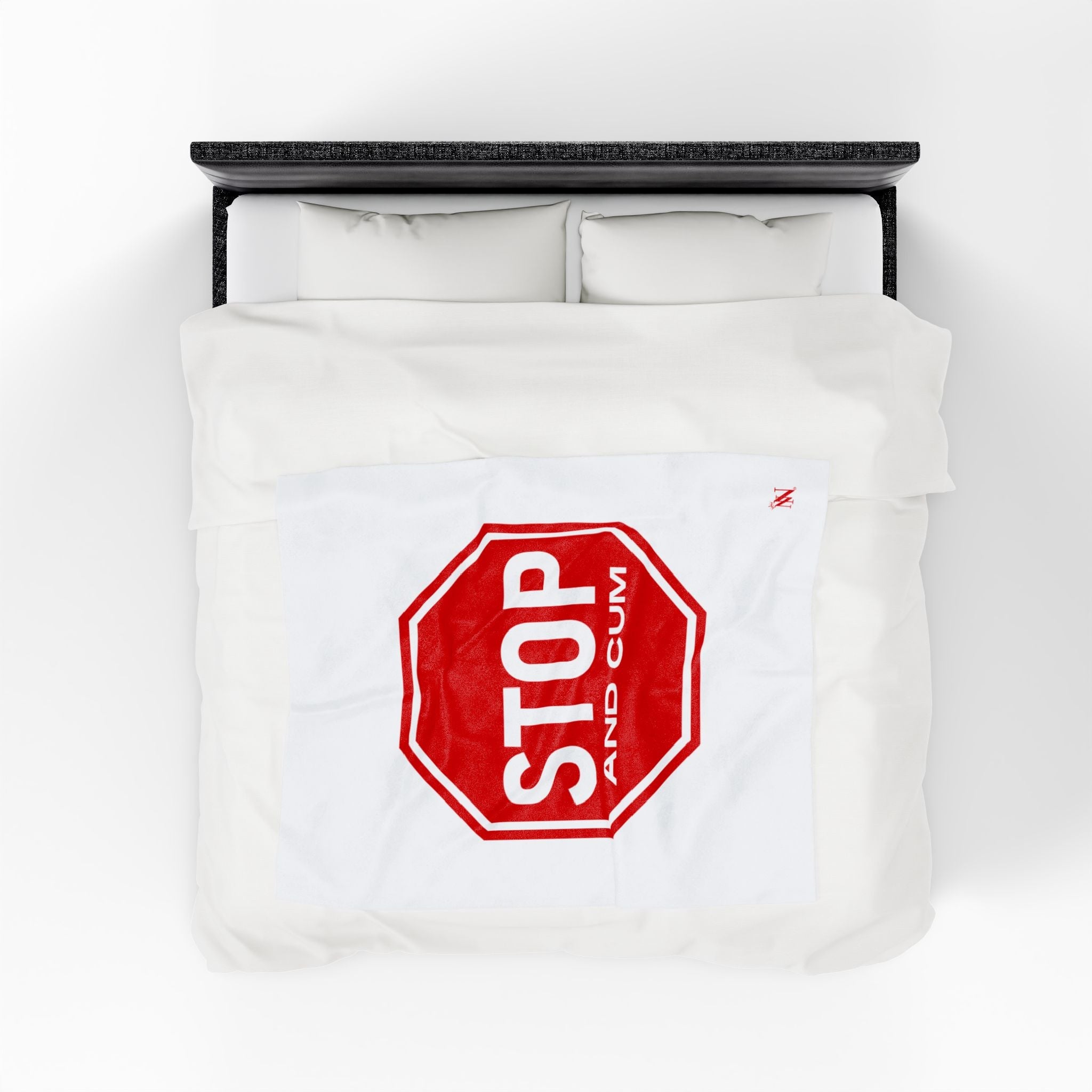 Stop And Cum Sign | Mix & Match Fun-Flirty Lovers’ Blankets