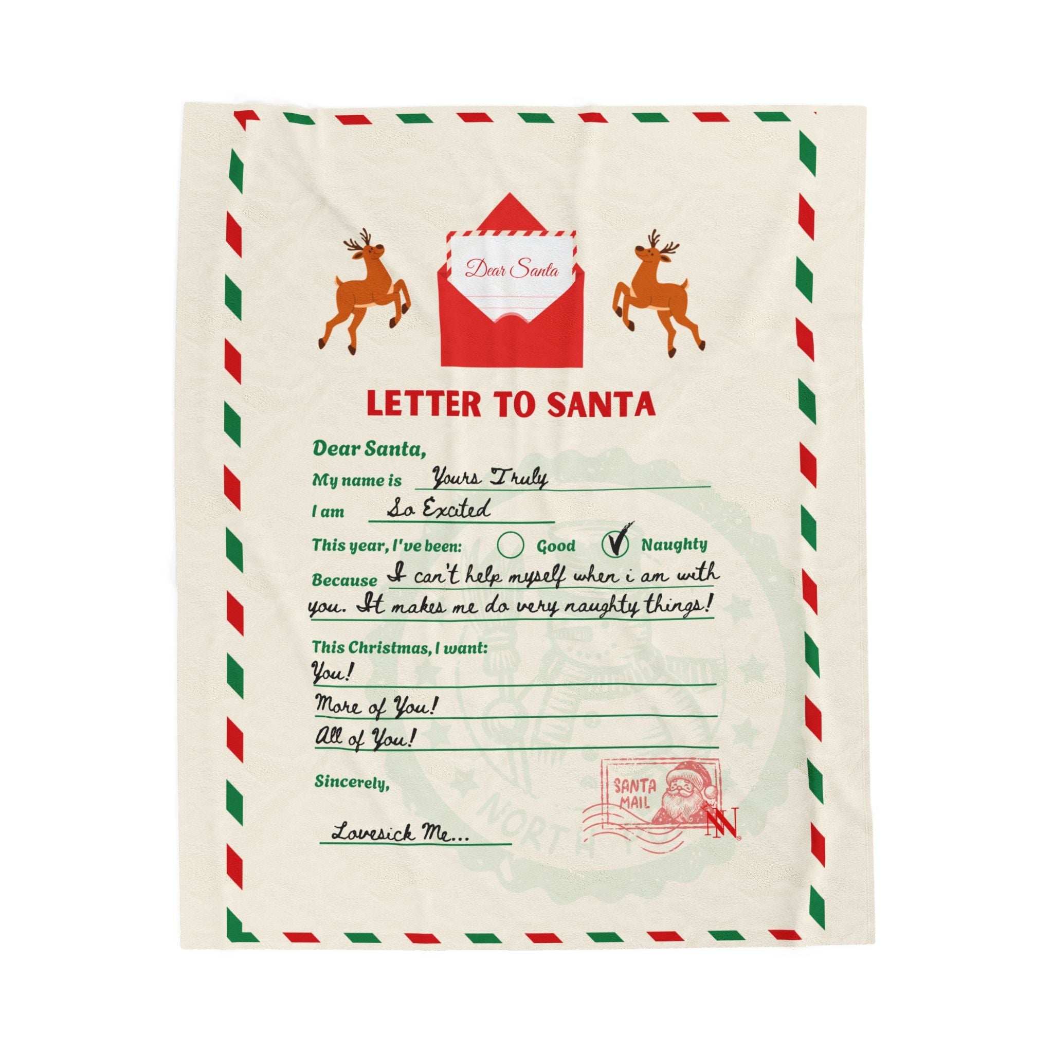 Letter to Santa | Mix & Match Soft Fun-Flirty Lovers’ Blankets