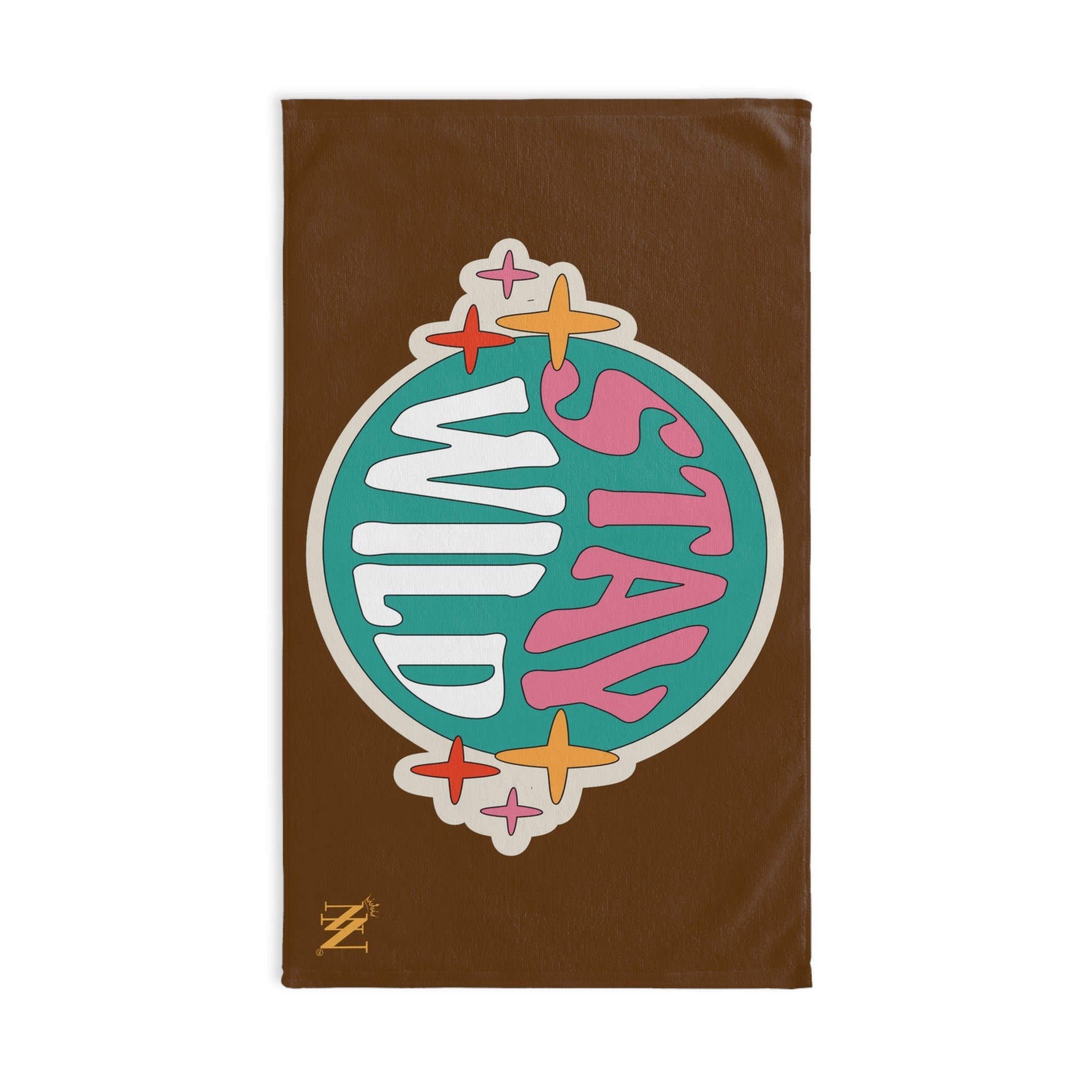 Stay Wild Retro Sticker Brown Stay Gold Retro Sticker