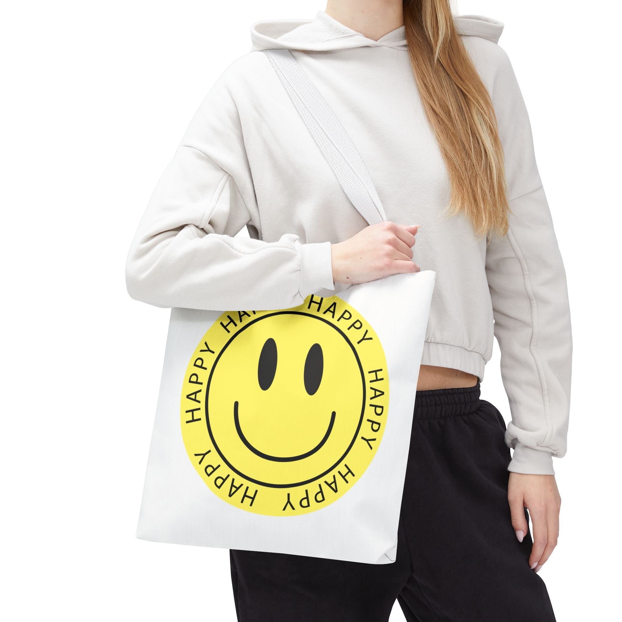 Happy Face Sticker Fun Everyday Cute Tote Bag