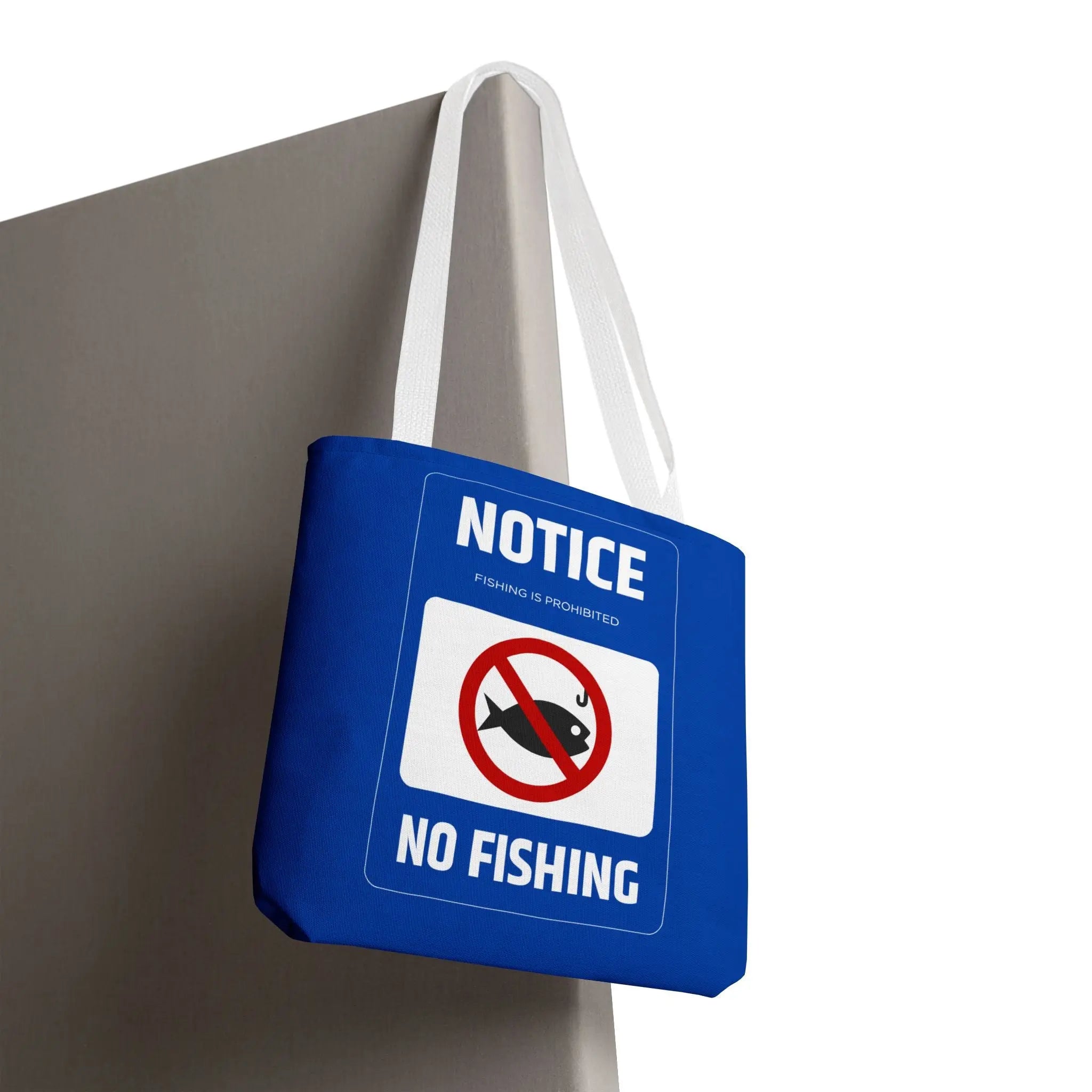 No Fishing Sign Lake Bag