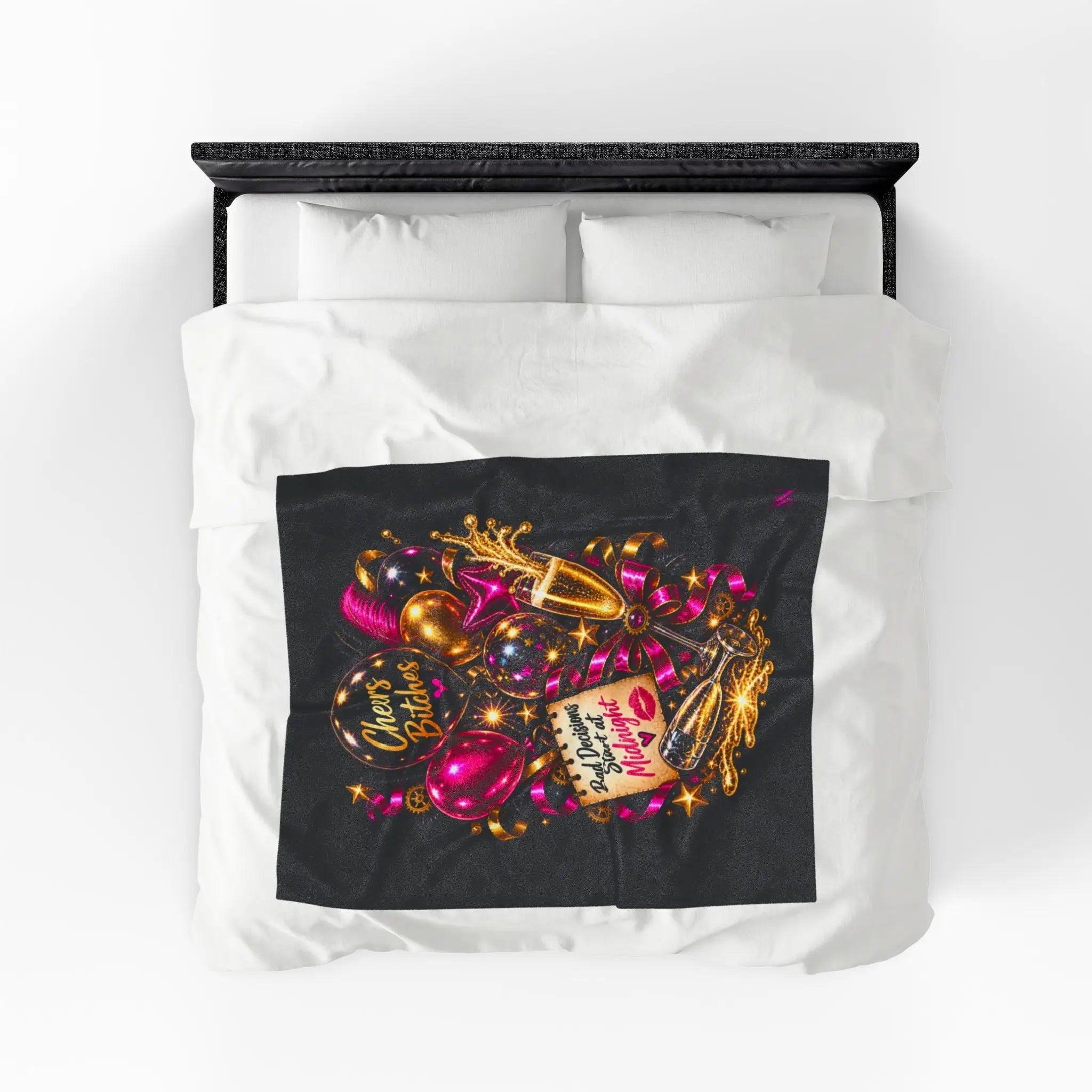 Cheers Bitches New Years | Nectar Napkins Fun-Flirty Lovers’ Blankets