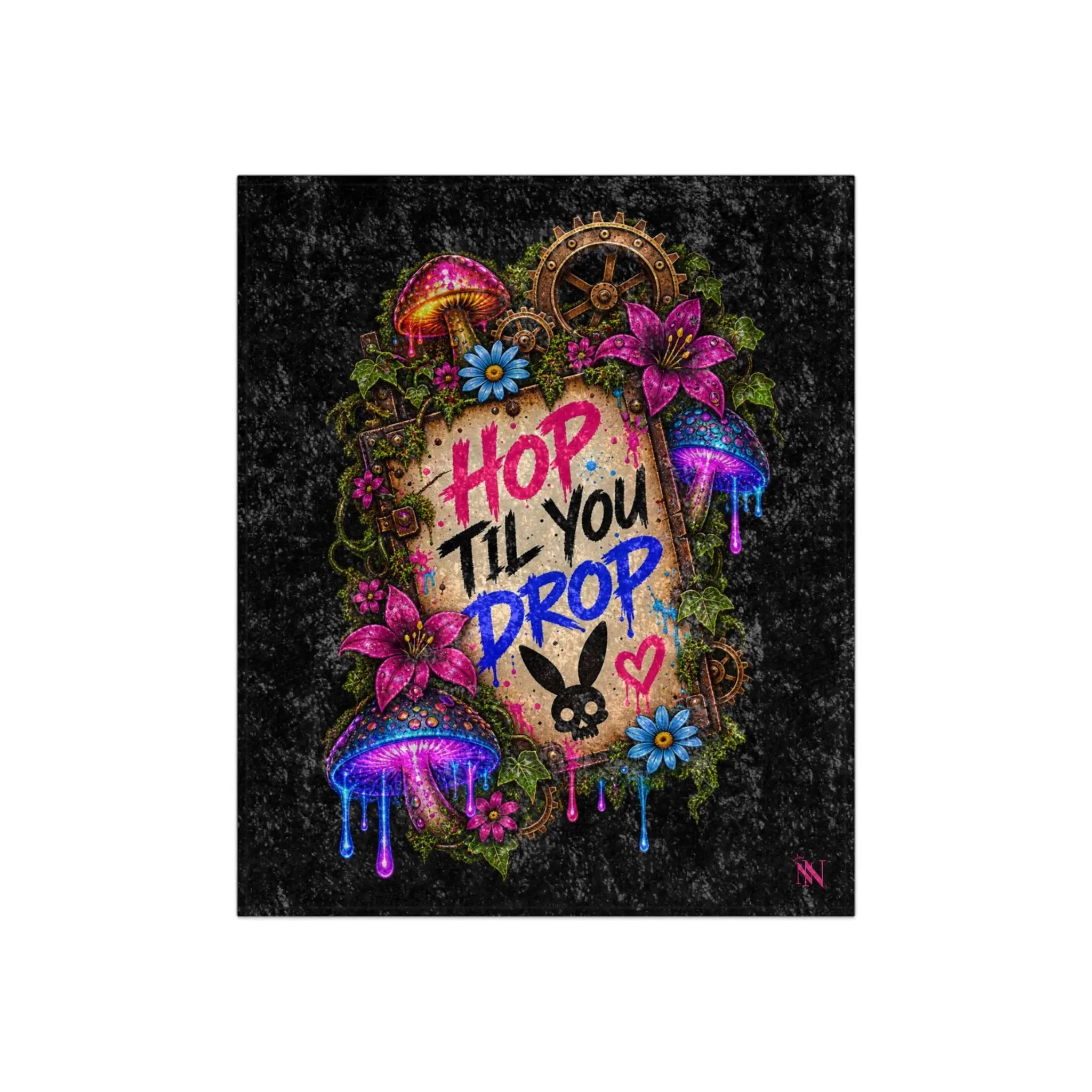 Hop Til You Drop Easter Crushed Velvet Blanket