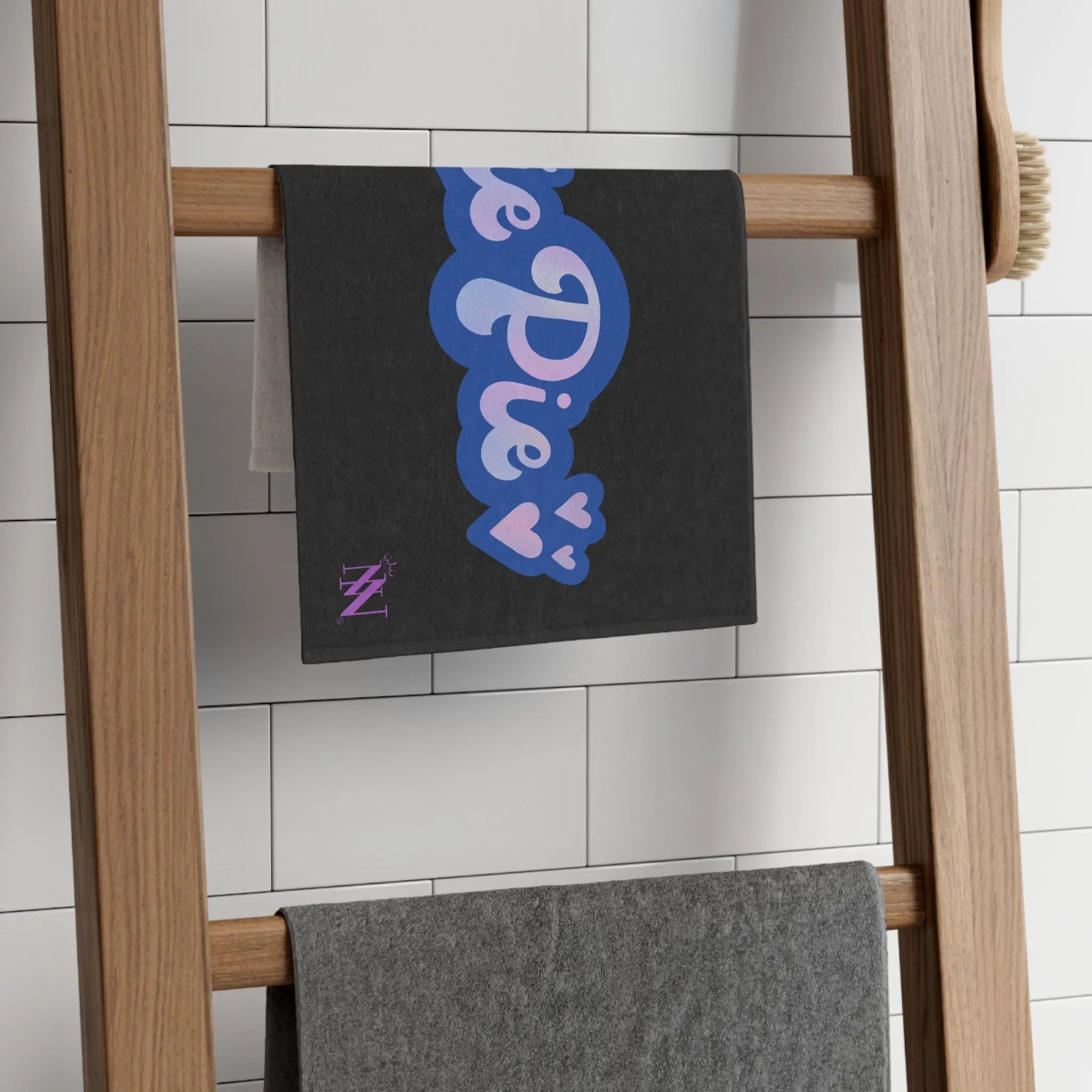 Cutie Pie Black | Mix & Match Soft Fun-Flirty Lovers’ Towels