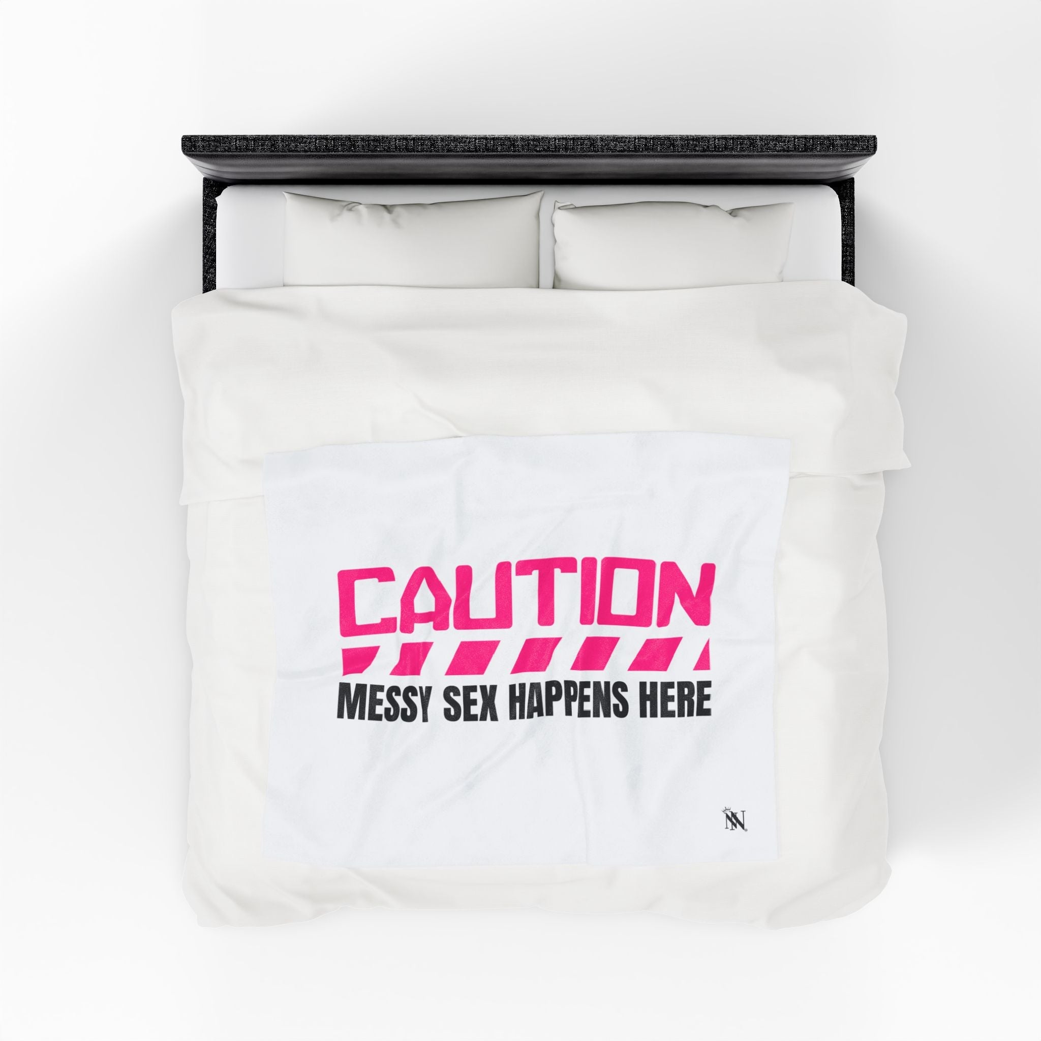 Caution: Messy Sex Happen Here | Mix & Match Velveteen Fun-Flirty Lovers’ Blankets
