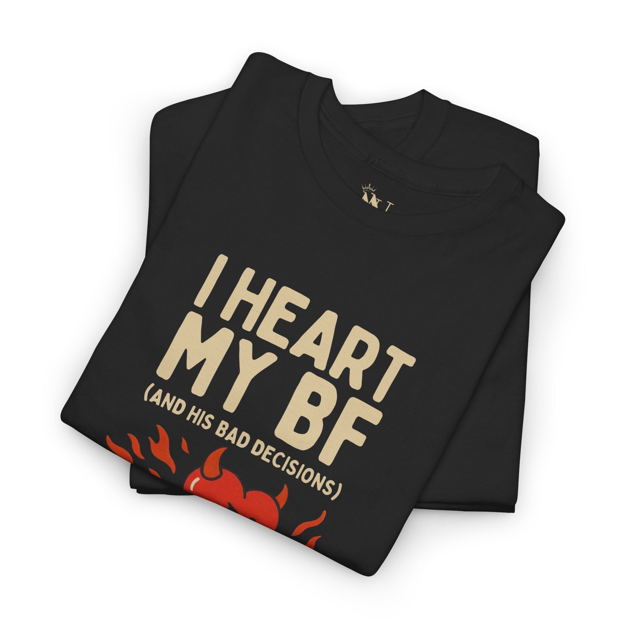 I Heart My BF | Mix & Match Cotton Unisex Fun-Flirty Lovers’ T-Shirts