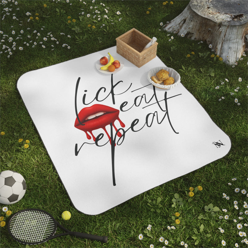 Lick Eat Repeat I Love You Cherry Much | Mix Match Fun-Flirty Lovers’ Water-Resistant Blankets