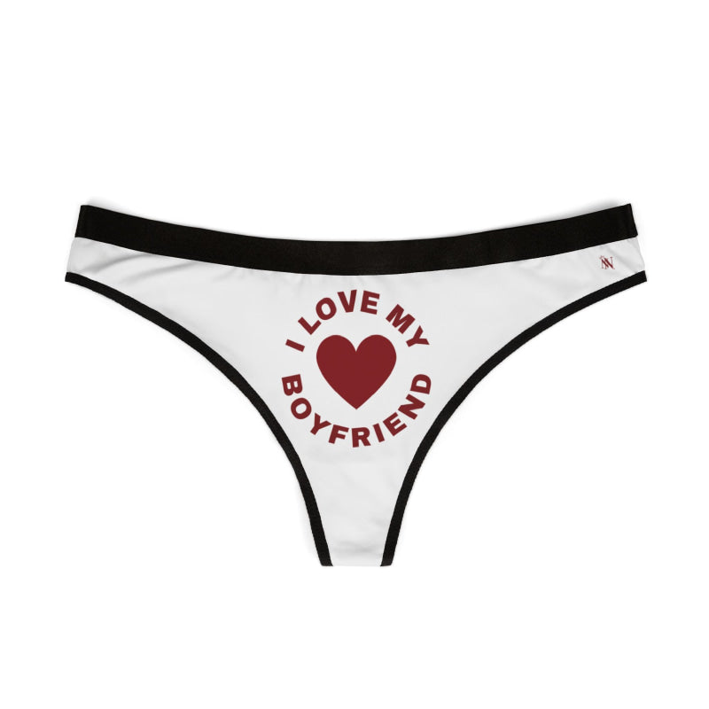 I Love My Boyfriend Heart Matching Playful G-String Sexy Women’s Panty Thongs