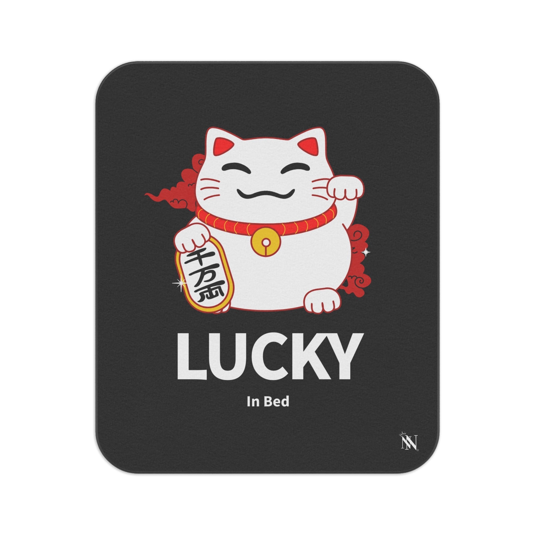 Lucky In Bed Beckoning Cat | Mix Match Fun-Flirty Lovers’ Water-Resistant Blankets