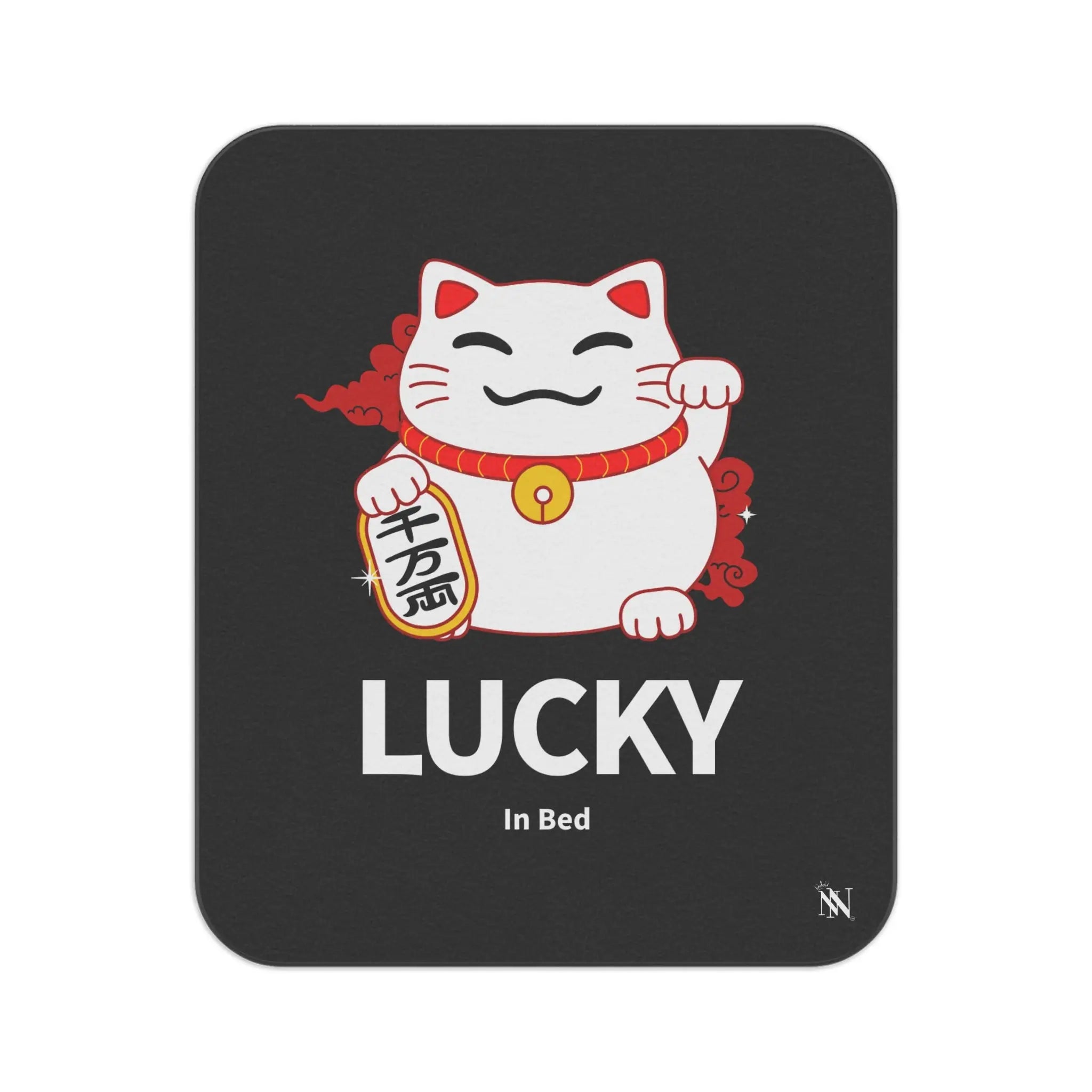 Lucky In Bed Beckoning Cat | Mix Match Fun-Flirty Lovers’ Water-Resistant Blankets