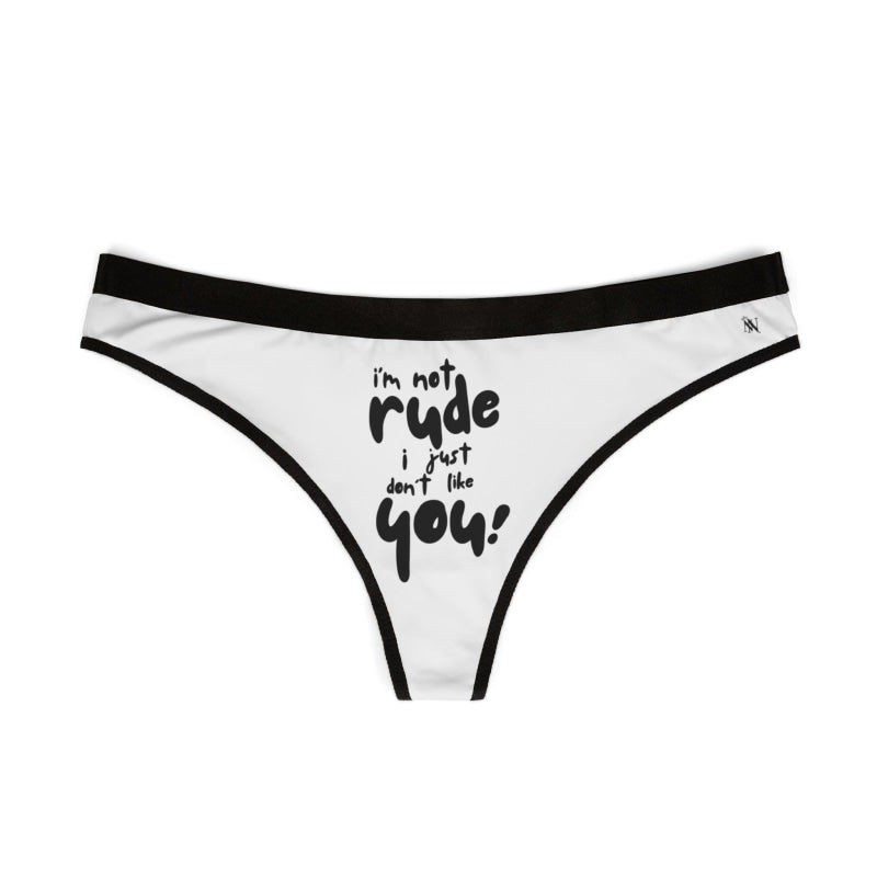 I’m Not Rude | Mix & Match Women’s Fun-Flirty Lovers’ Thongs