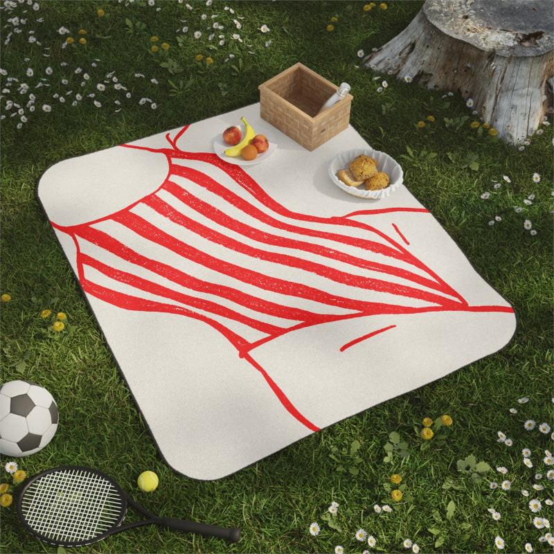 Vintage Swimsuit Poster | Mix Match Fun-Flirty Lovers’ Water-Resistant Blankets