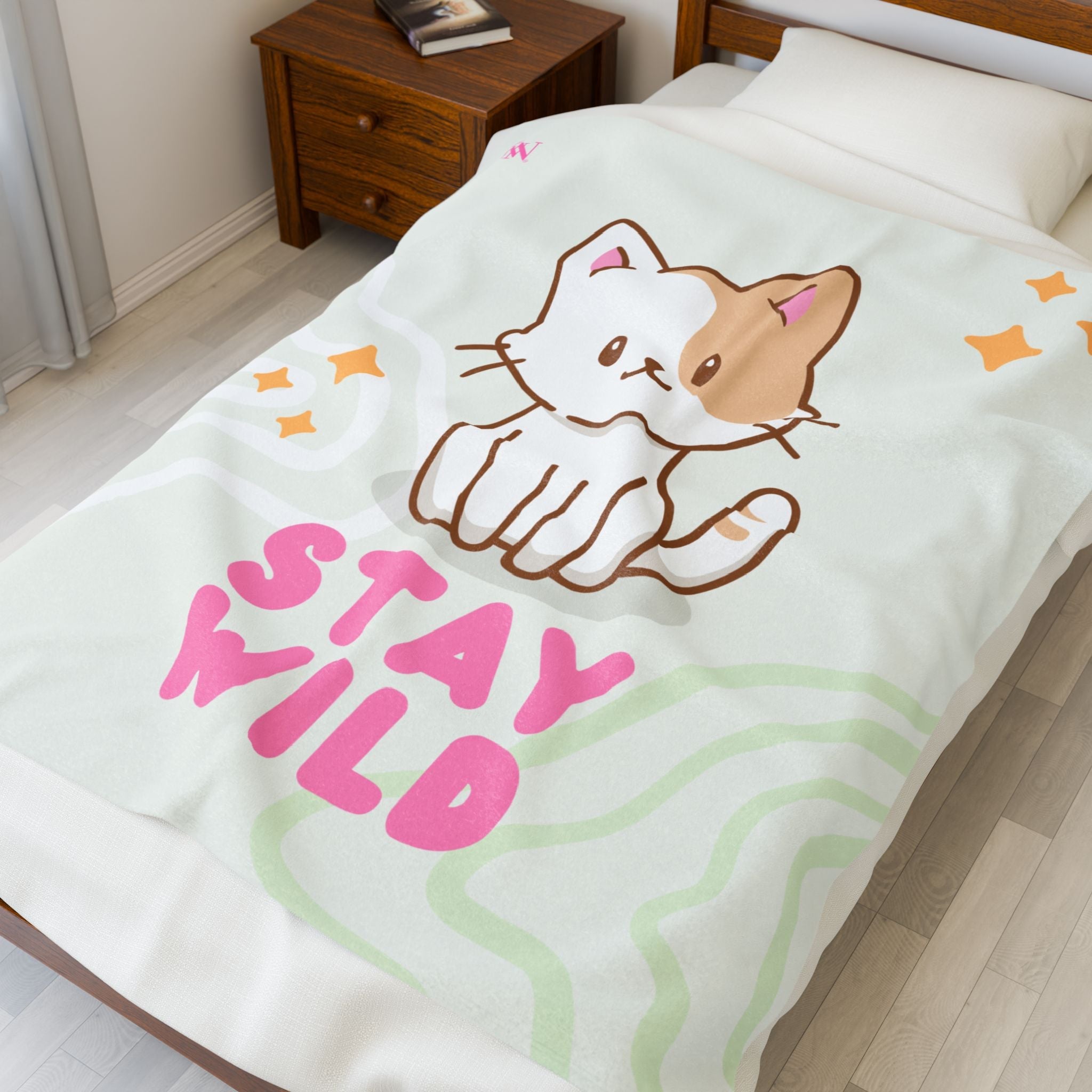 Stay Wild Cute Kitty | Mix & Match Soft Fun-Flirty Lovers’ Blankets