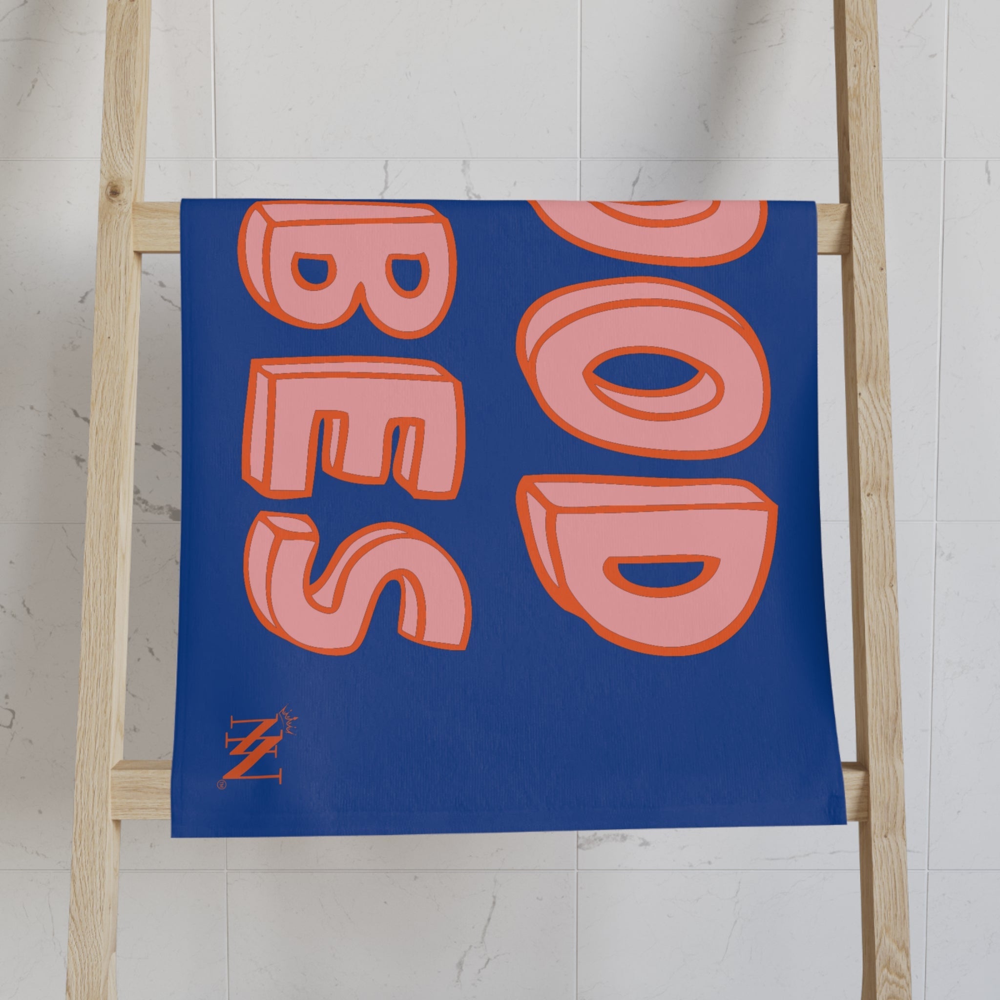 Good Vibes Red Electric Blue Cum Towel
