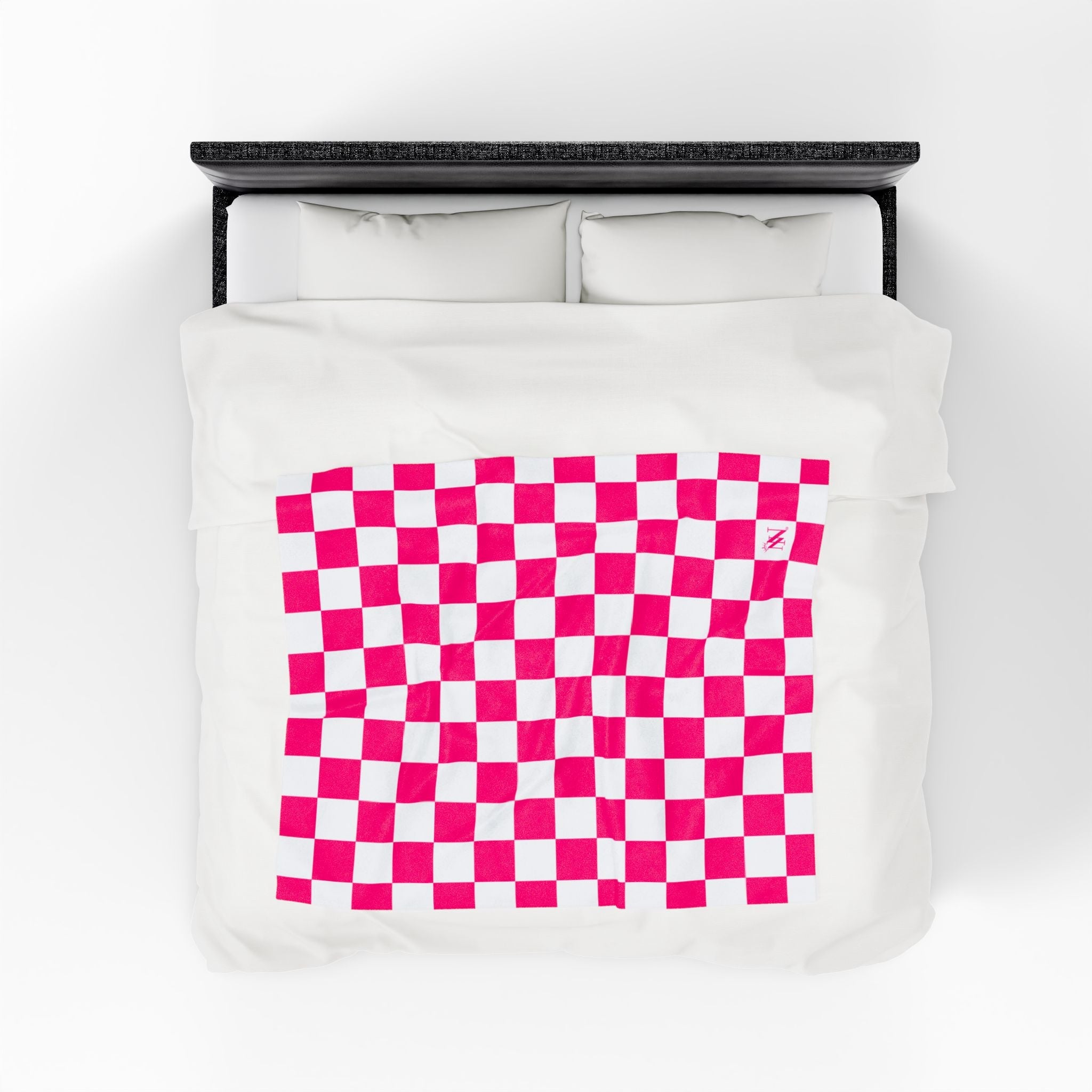 Signature Pink White Checkered | Mix & Match Fun-Flirty Lovers’ Blankets