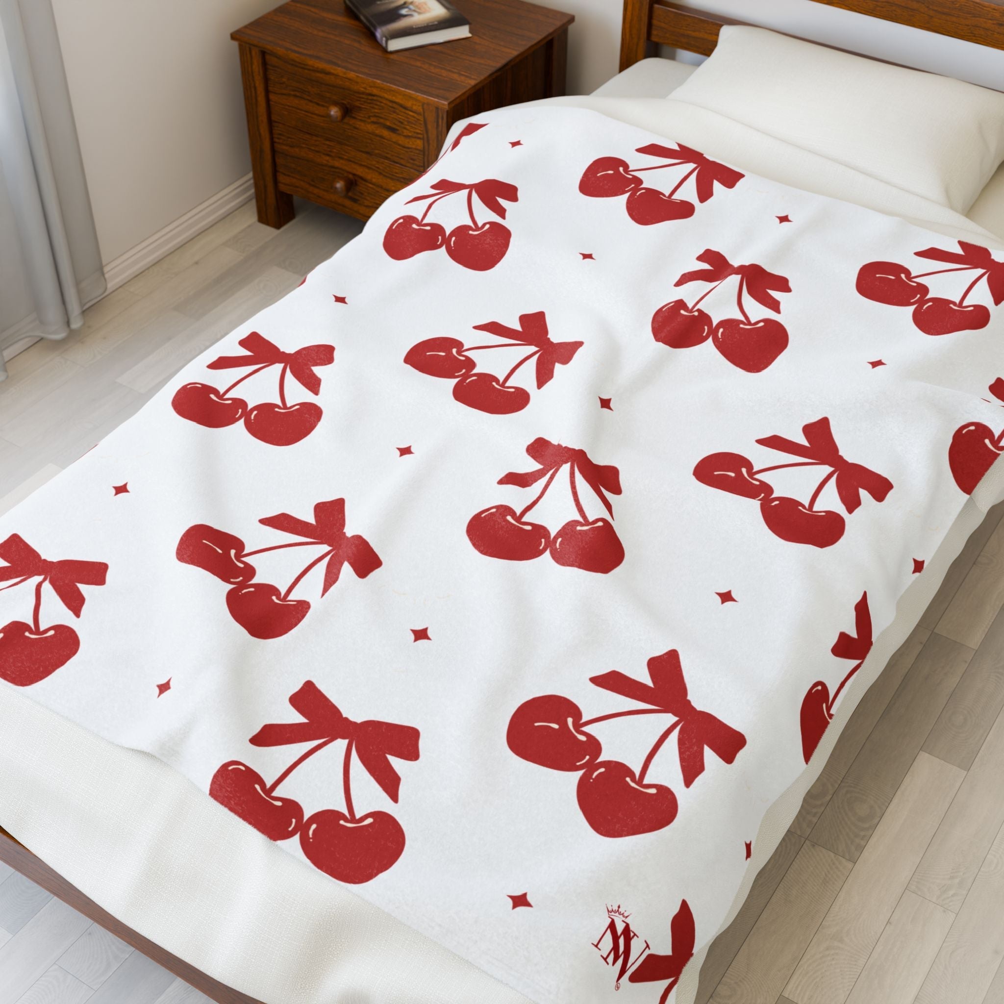 Cherry Hearts Pattern | Mix & Match Soft Fun-Flirty Lovers’ Blankets