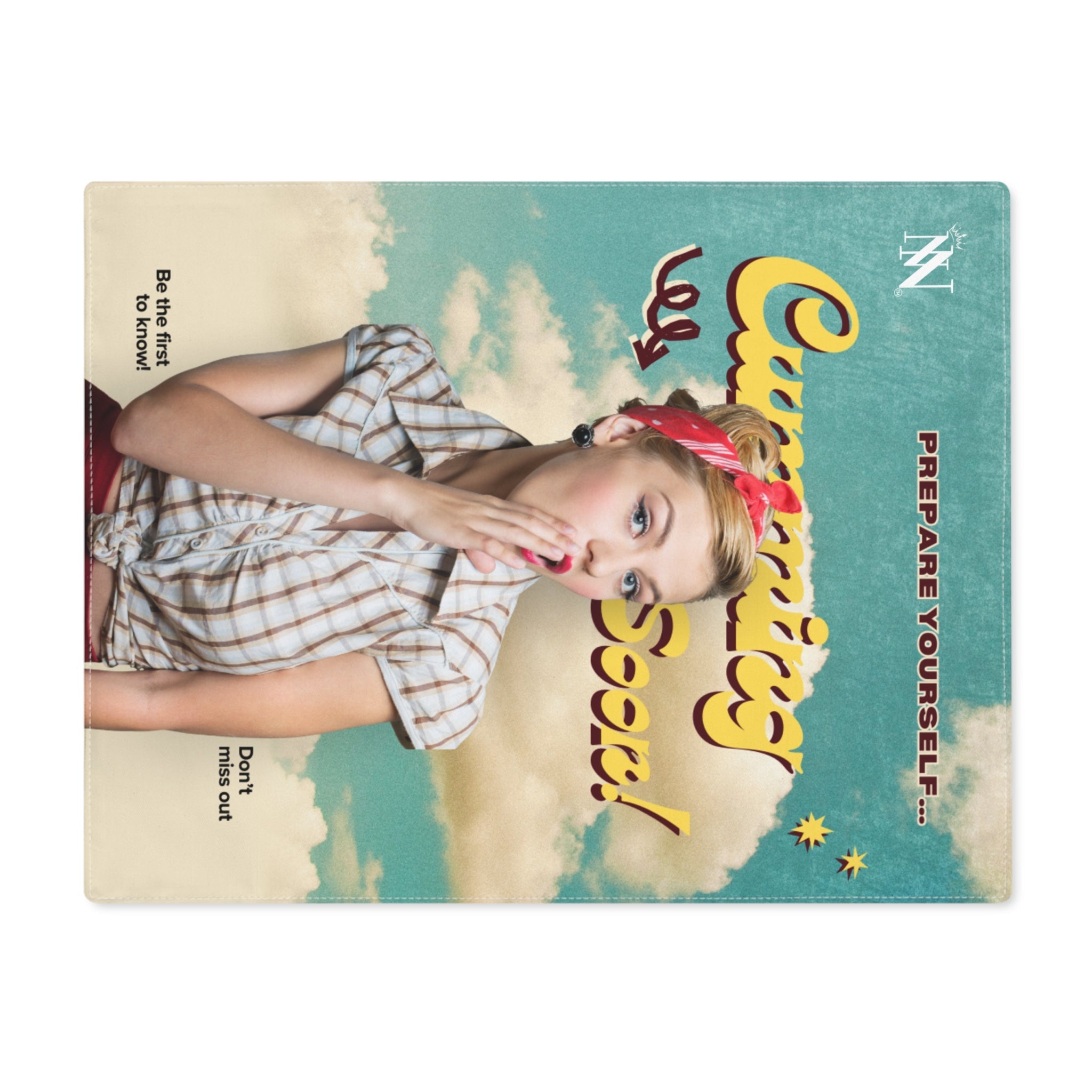 Cumming Soon Vintage Poster | Mix & Match Playful Fun-Flirty Lovers’ Toy Mats