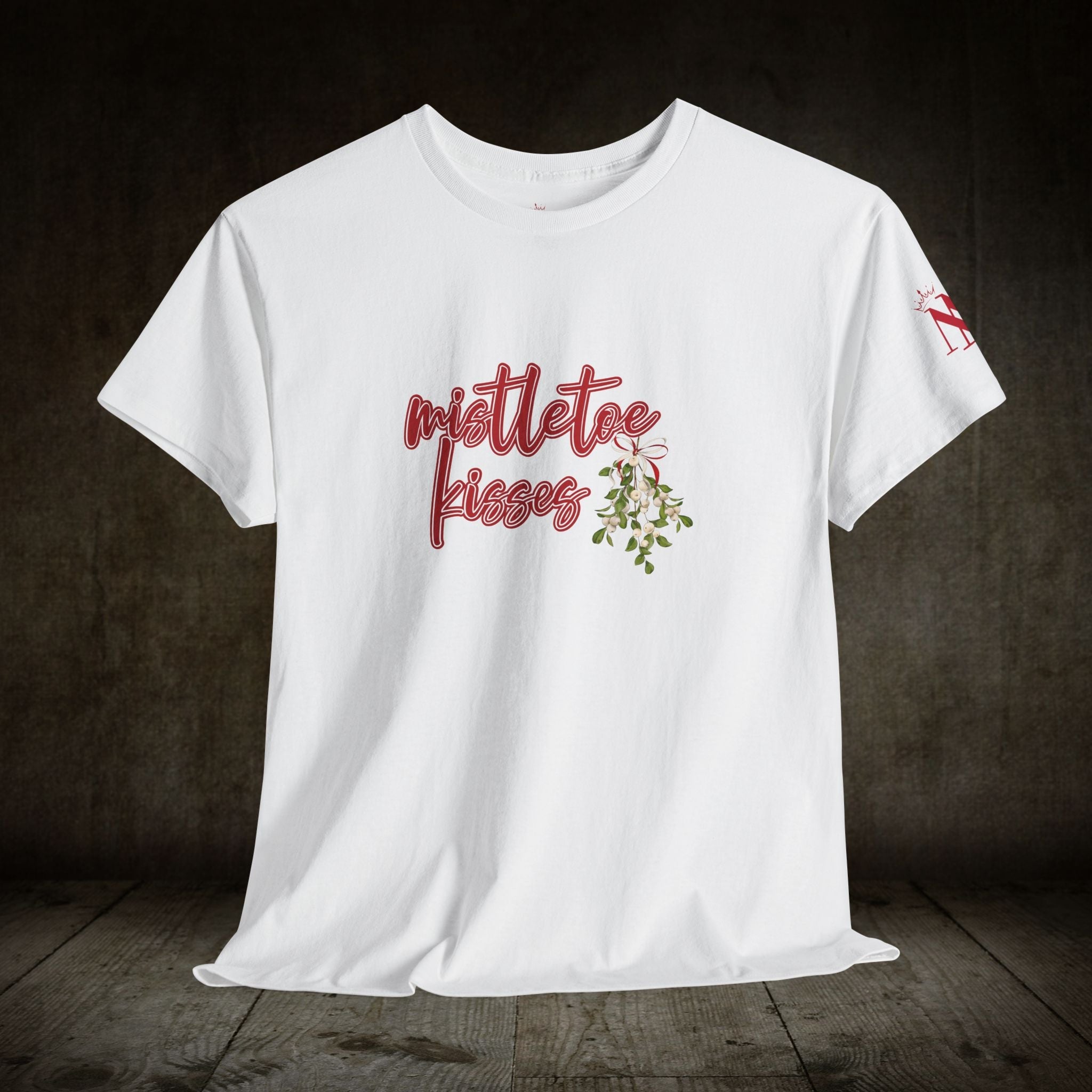 Mistletoe Kisses Adult T-Shirt Cum Tee | Live Bold & Comfortable