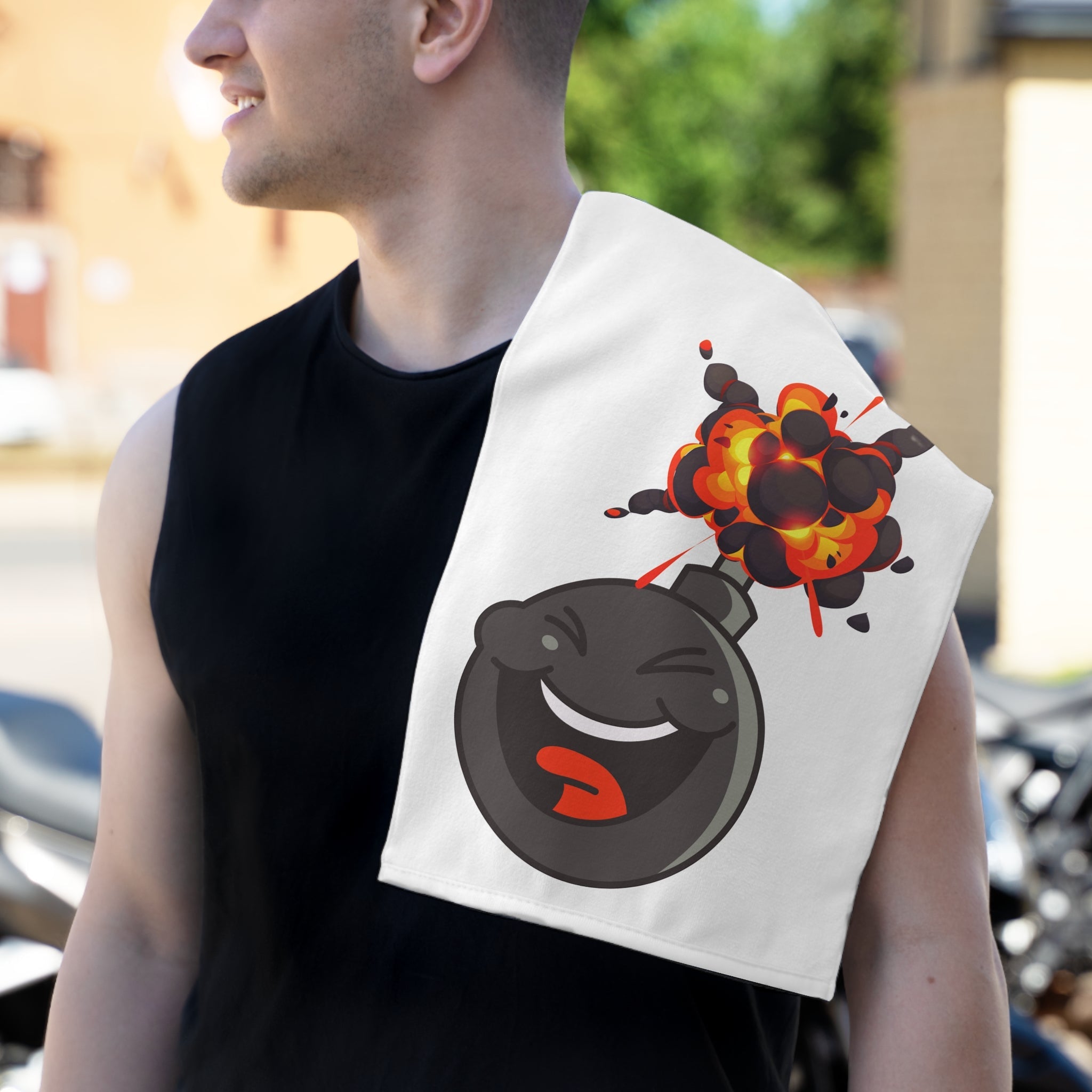 Going to Explode Pop Emoji | Mix & Match Soft Fun-Flirty Lovers’ Towels