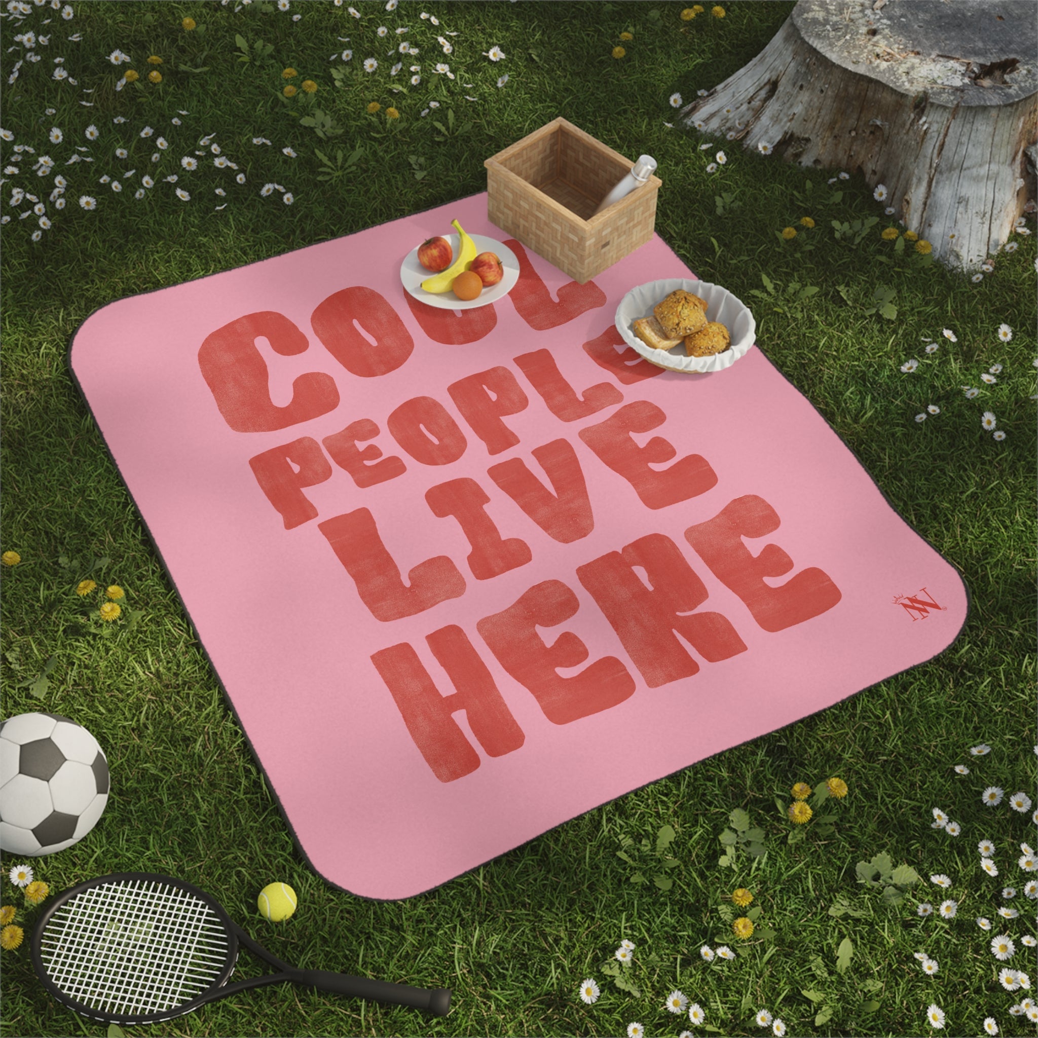 Cool People Live Here | Mix Match Fun-Flirty Lovers’ Water-Resistant Blankets