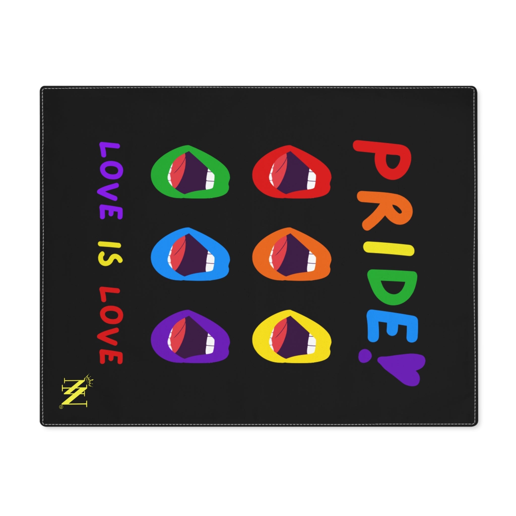Screaming Pride Love is Love | Nectar Napkins Fun-Flirty Lovers’ Toy Mats