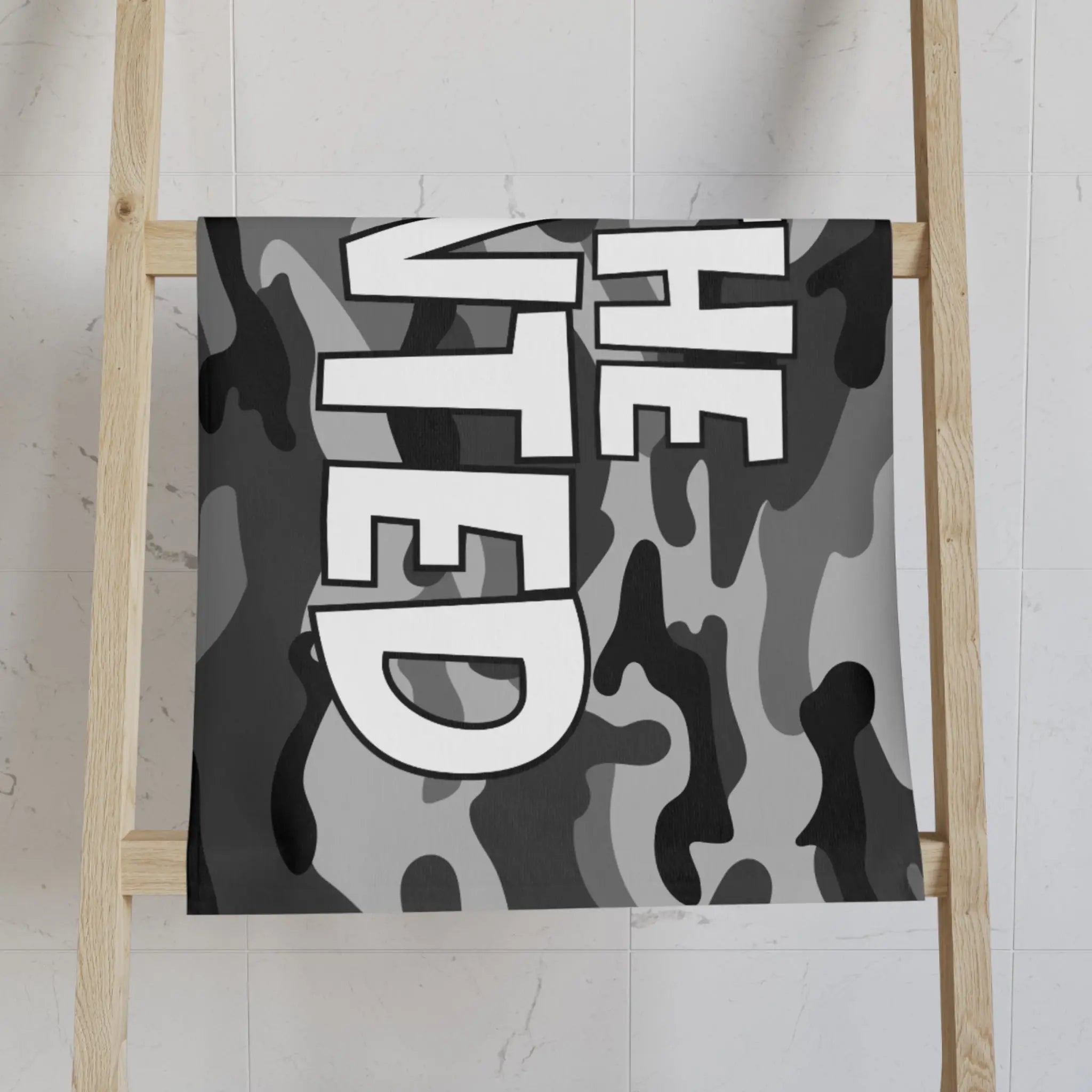 The Hunted Grey Camo Cum Towel