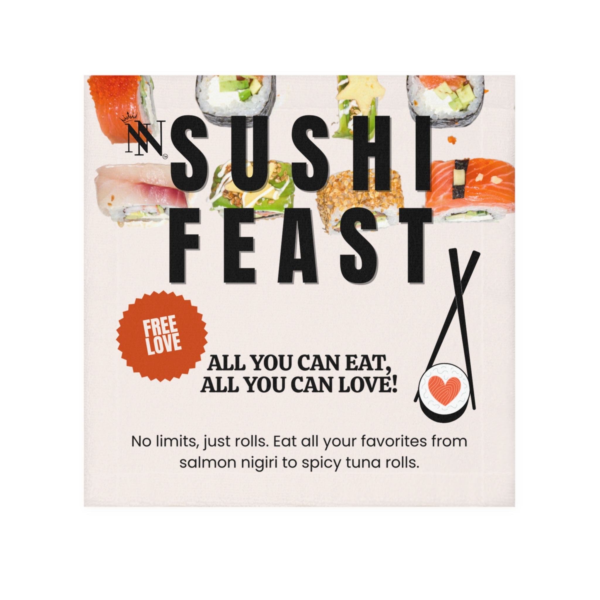 Sushi Feast | Mix & Match Lils’ Fun-Flirty Lovers’ Towels