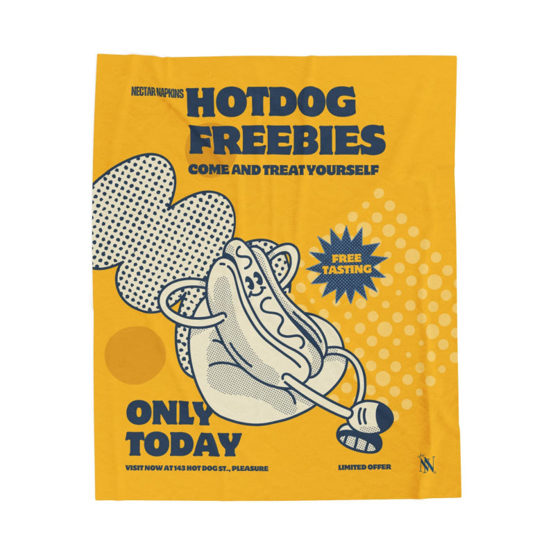 Hot Dog Freebies | Mix & Match Velveteen Fun-Flirty Lovers’ Blankets