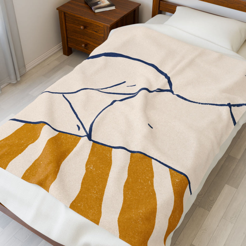 Vintage Bikini Poster | Mix & Match Soft Fun-Flirty Lovers’ Blankets