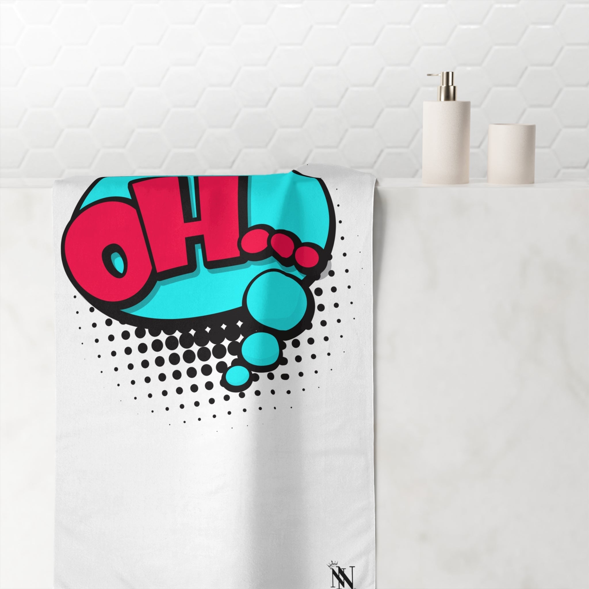 Thinking Oh... Cartoon Fun | Mix & Match XL Fun-Flirty Lovers’ Towels