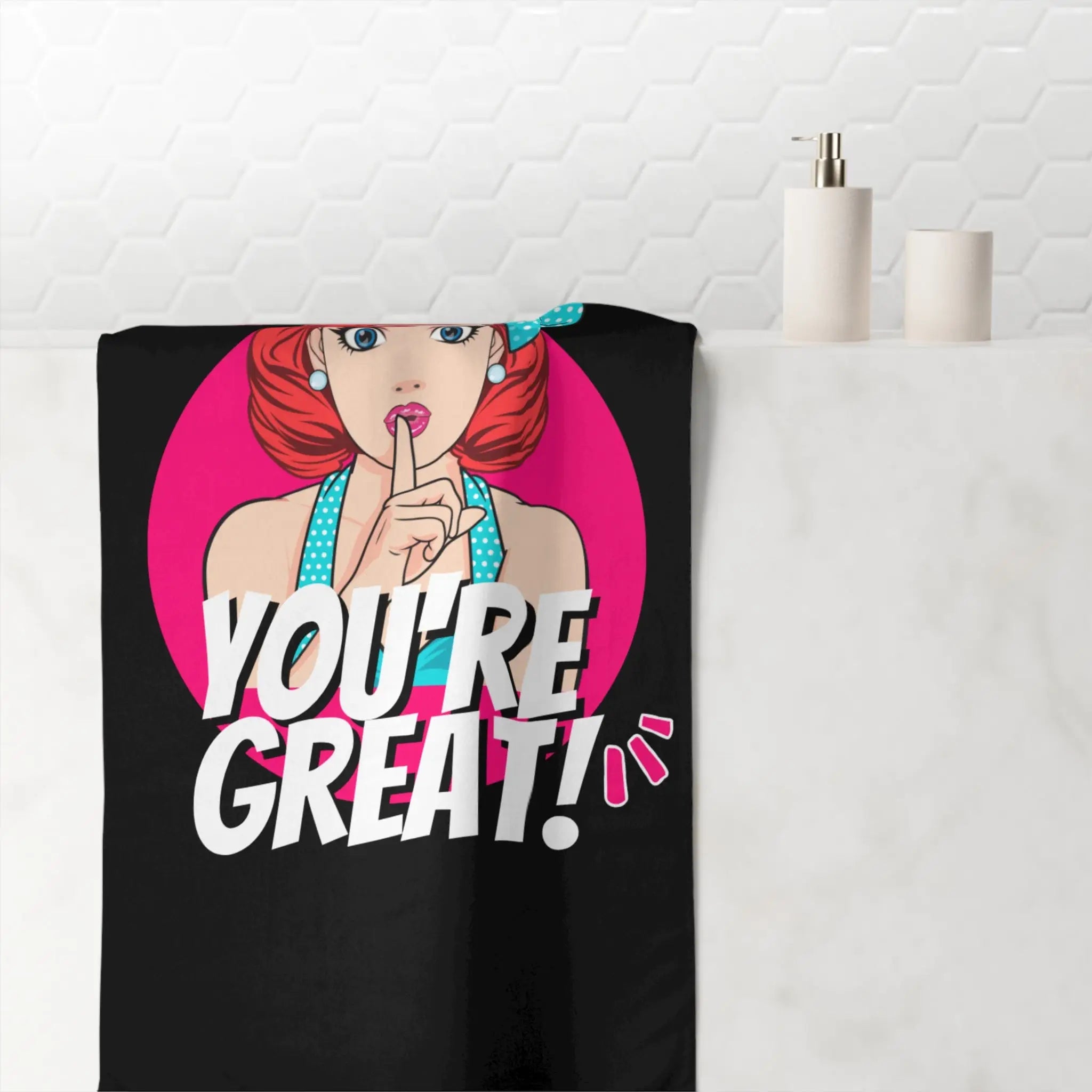 Shh! You’re Great! Anime | Nectar Napkins XL Fun-Flirty Lovers’ Towels