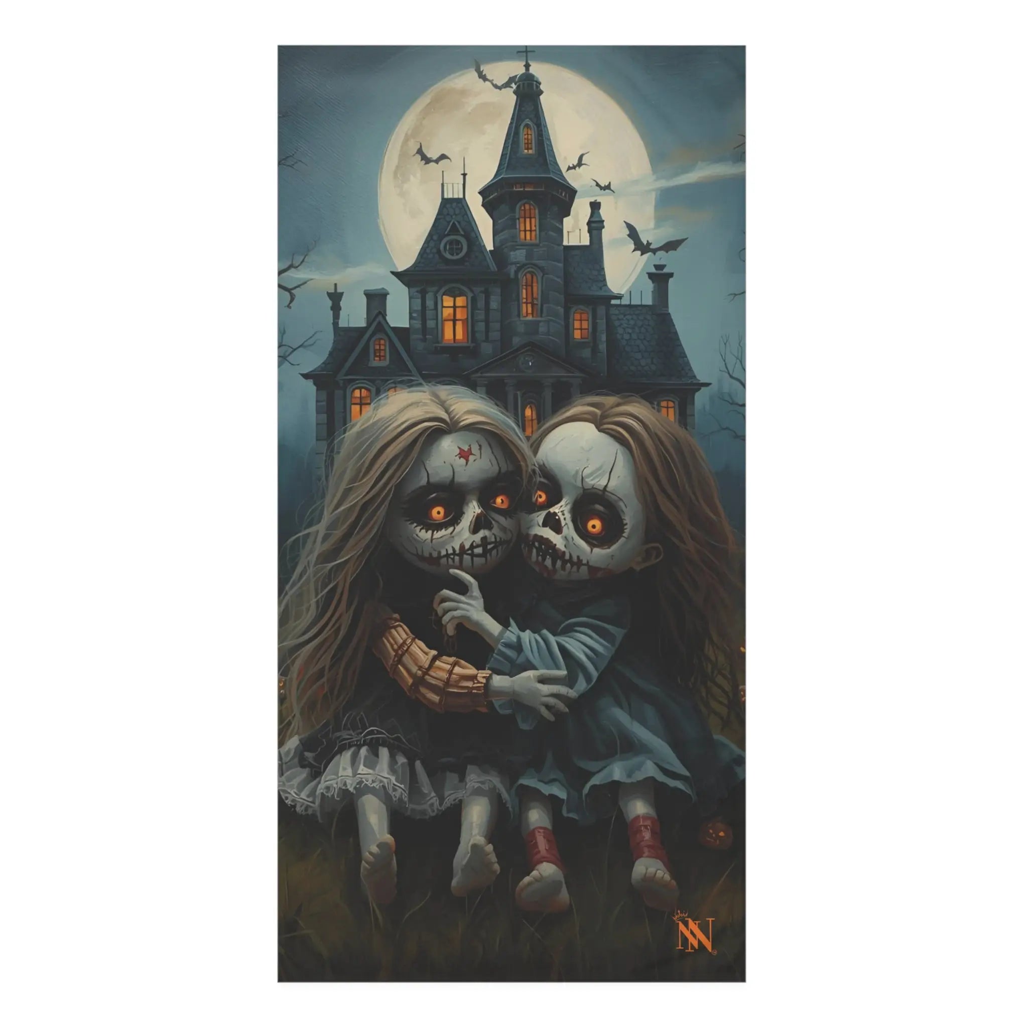 Scary Halloween Pumpkin Girls | Mix & Match XL Fun-Flirty Lovers’ Towels