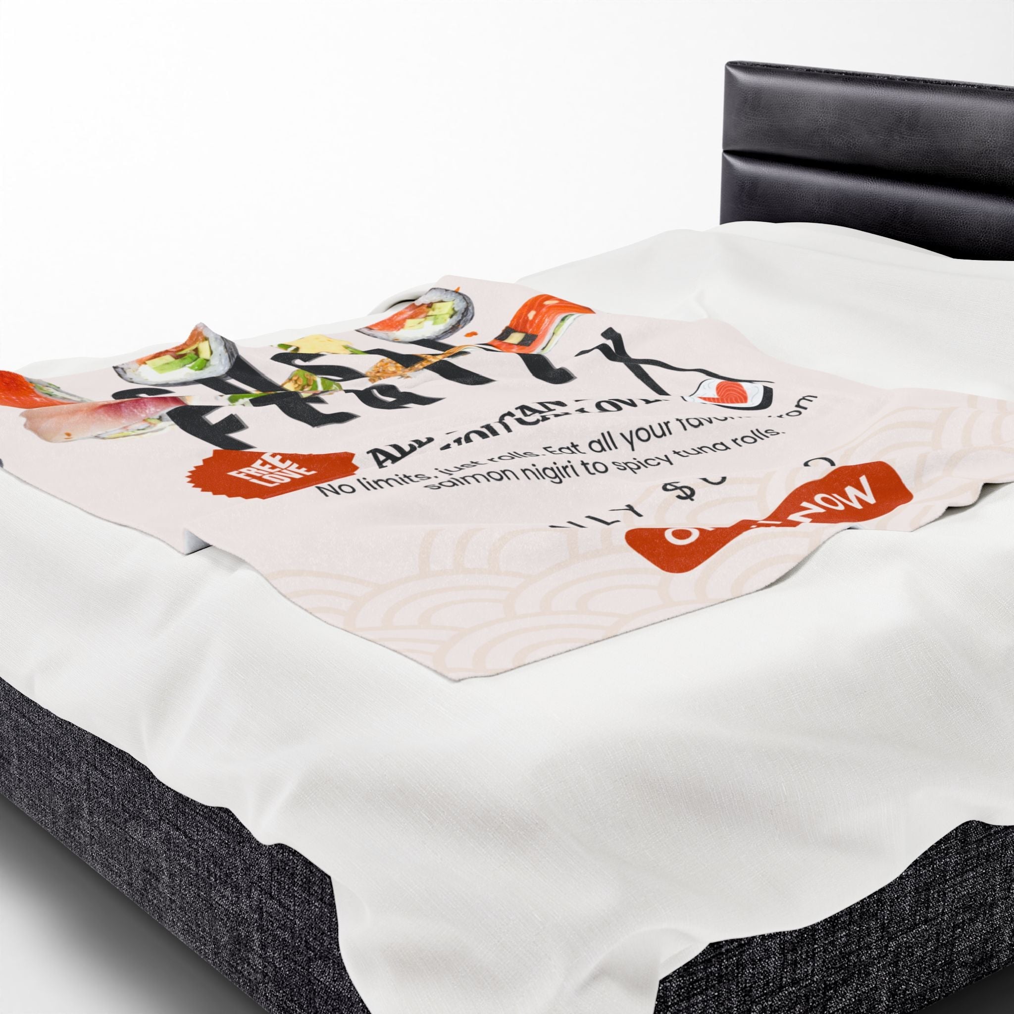 Sushi Feast | Mix & Match Velveteen Fun-Flirty Lovers’ Blankets