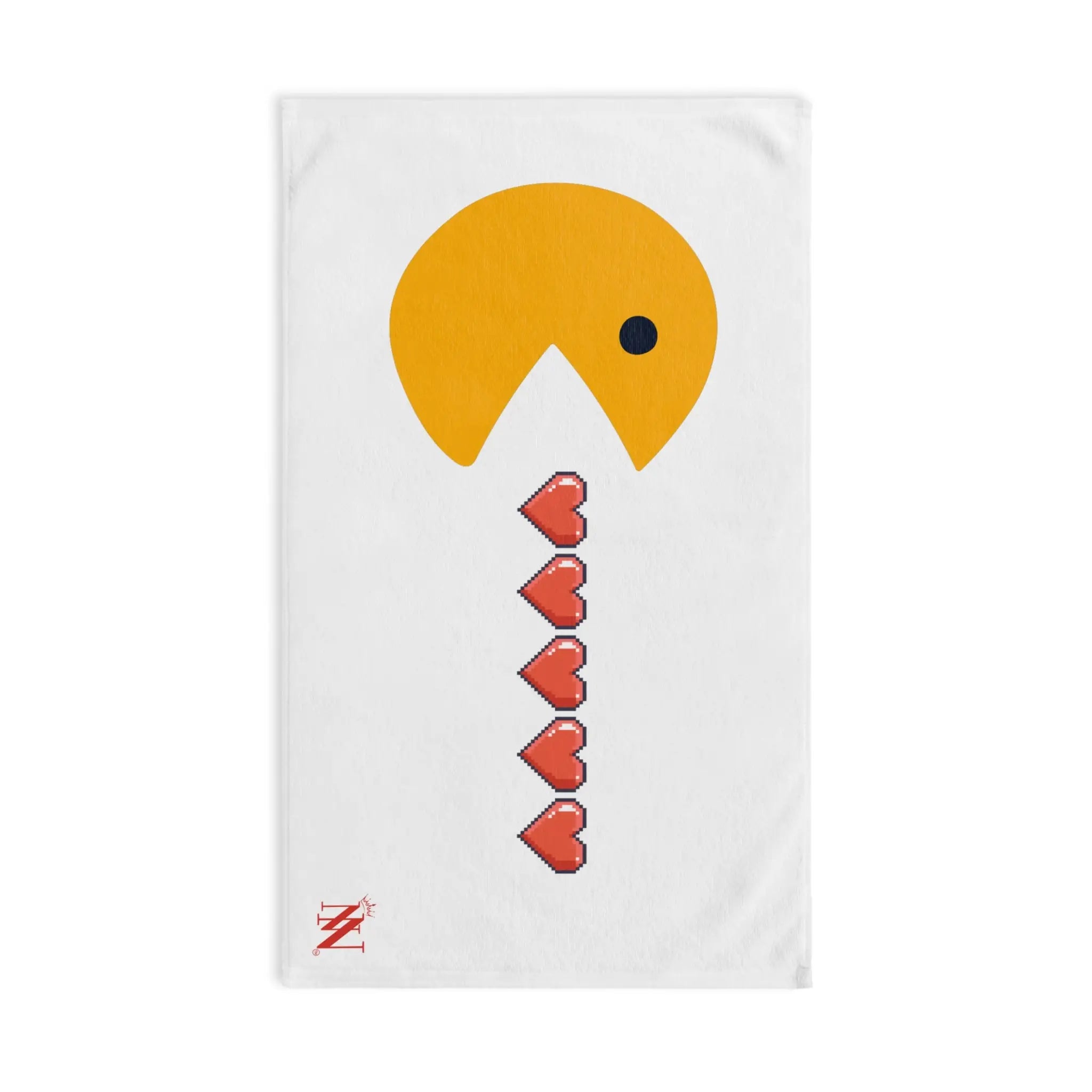 Eating Hearts Gamers White | Mix & Match Classic Fun-Flirty Lovers’ Towels
