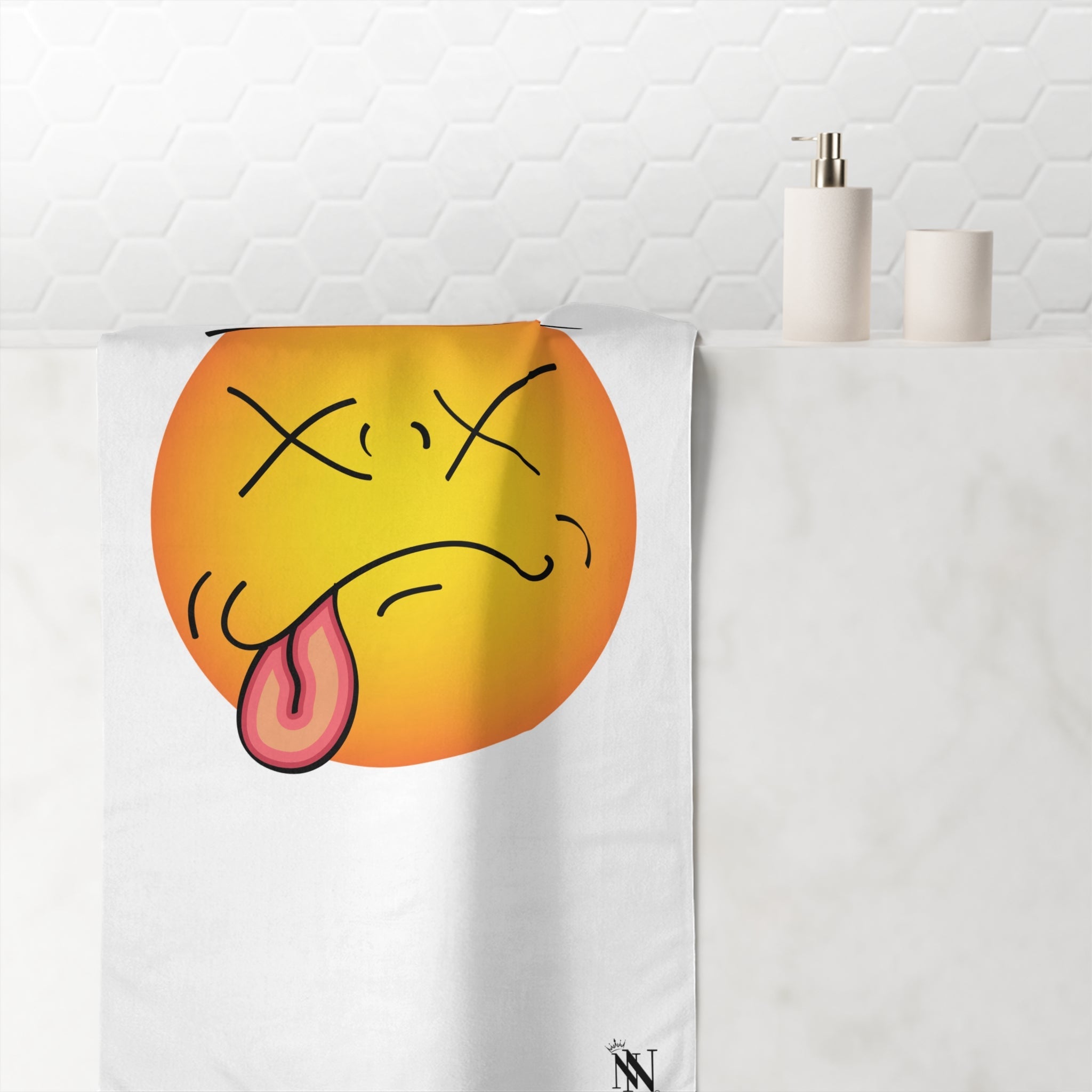 Knocked Out Emoji | Mix & Match XL Fun-Flirty Lovers’ Towels