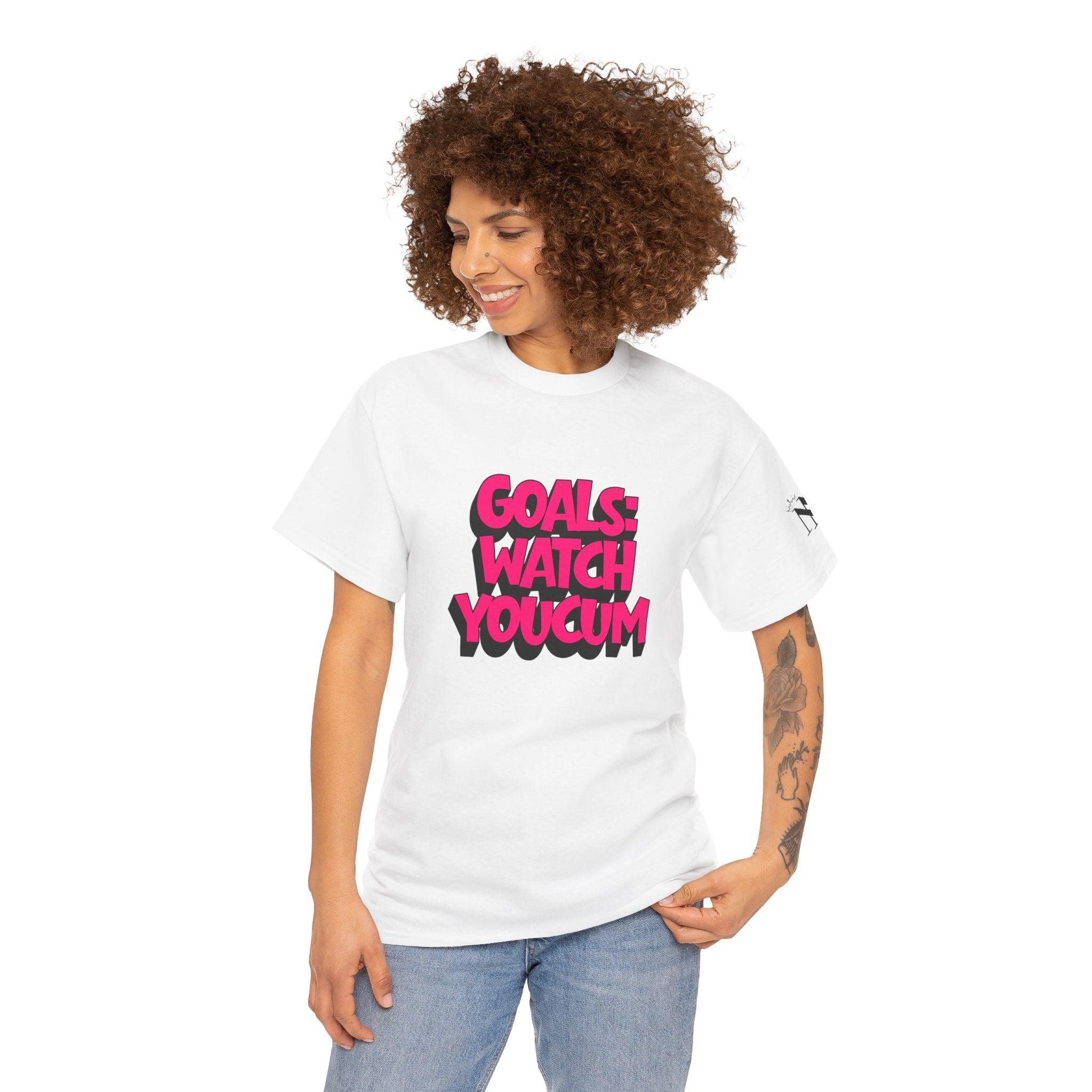 Goals: Watch You Cum | Mix & Match Cotton Unisex Fun-Flirty Lovers’ T-Shirts