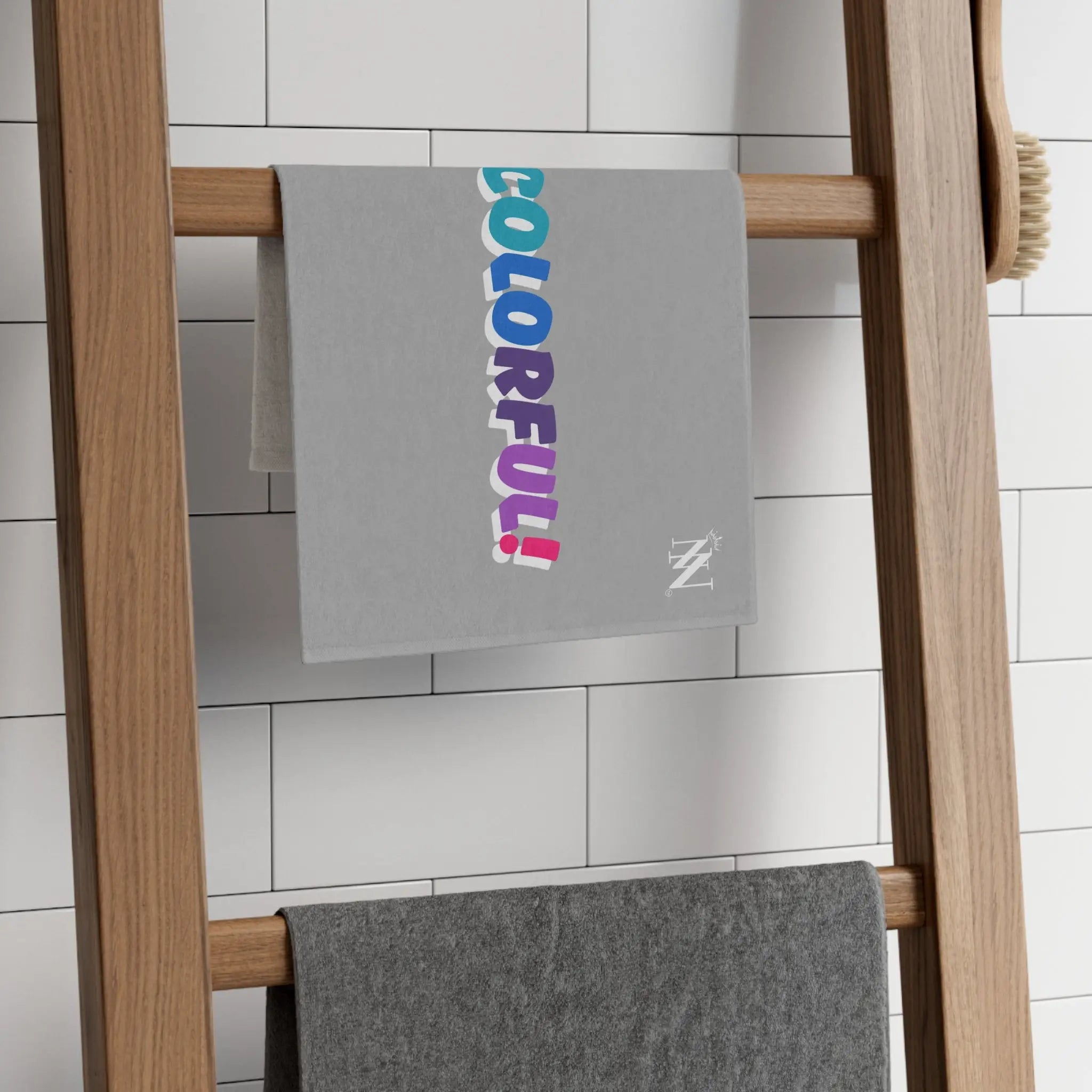 Love is Colorful! Light Grey | Mix & Match Soft Fun-Flirty Lovers’ Towels