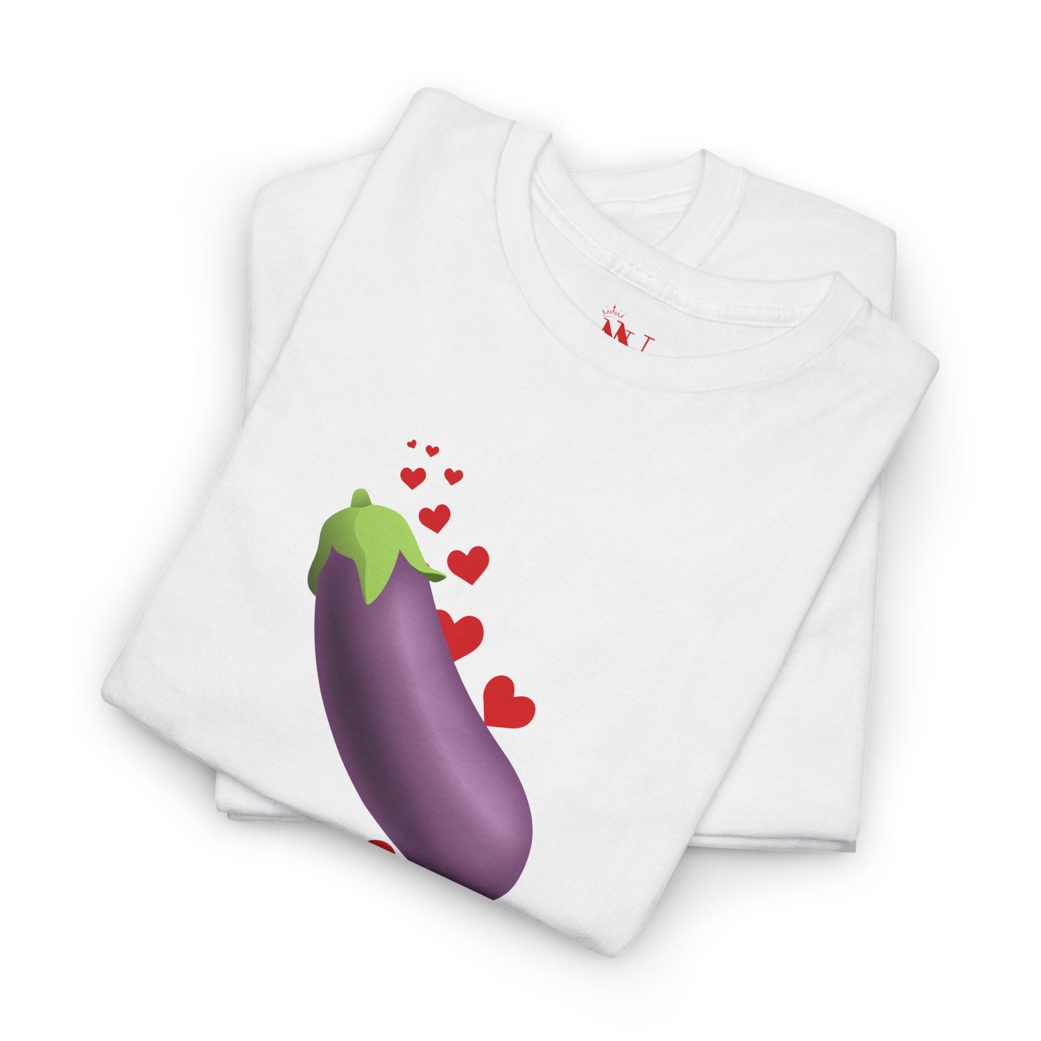 Eggplant Love Emoji | Mix & Match 100% Cotton Unisex Fun-Flirty Lovers’ Tees