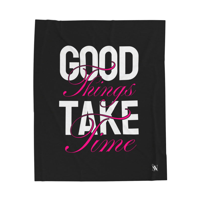 Good Things Take Time | Mix & Match Soft Fun-Flirty Lovers’ Blankets
