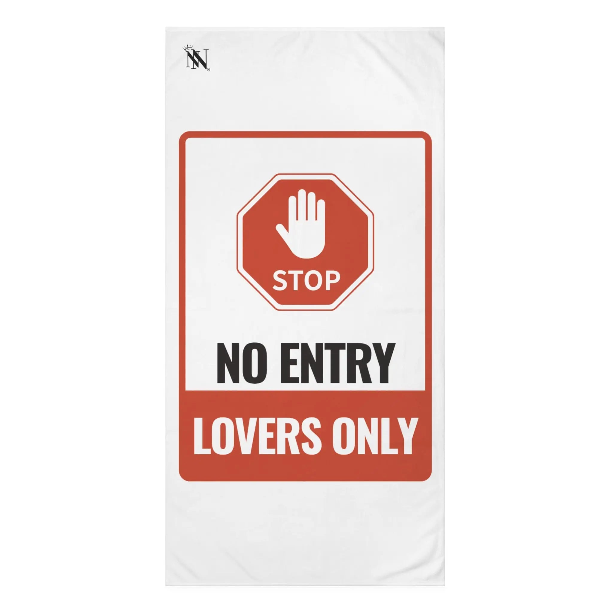 No Entry Lovers Only Sign | Nectar Napkins XL Fun-Flirty Lovers’ Towels