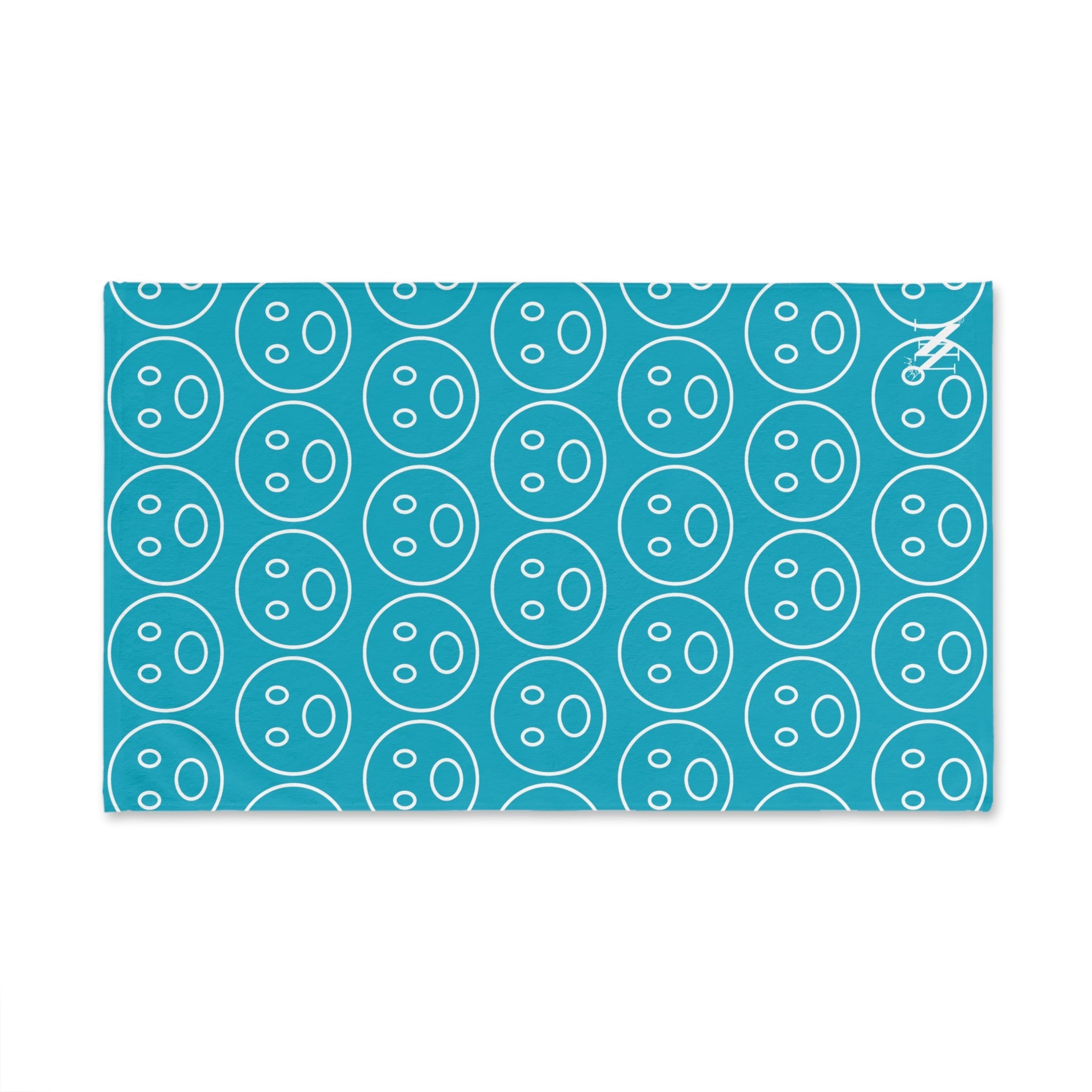 Surprised Emoji Pattern Teal Cum Towel