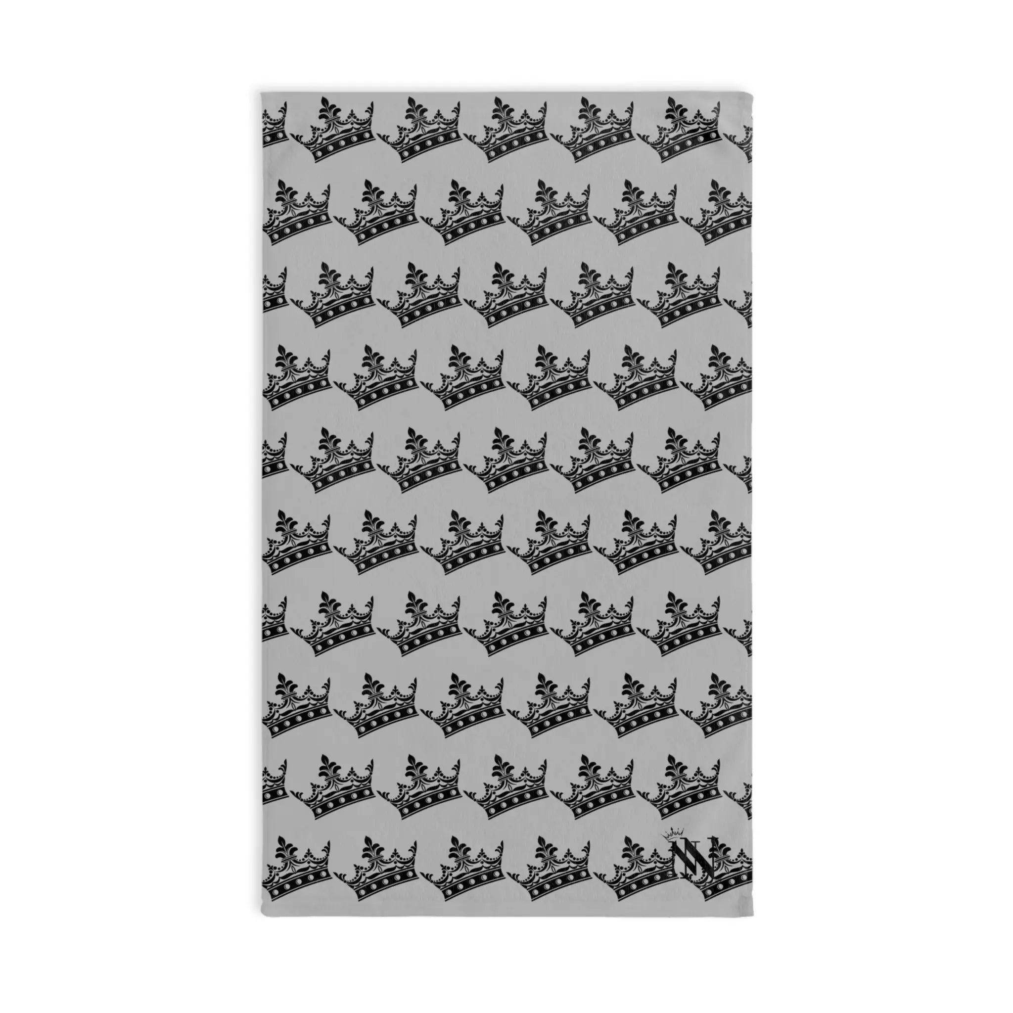 Crown Queen Pattern Silver Cum Towel