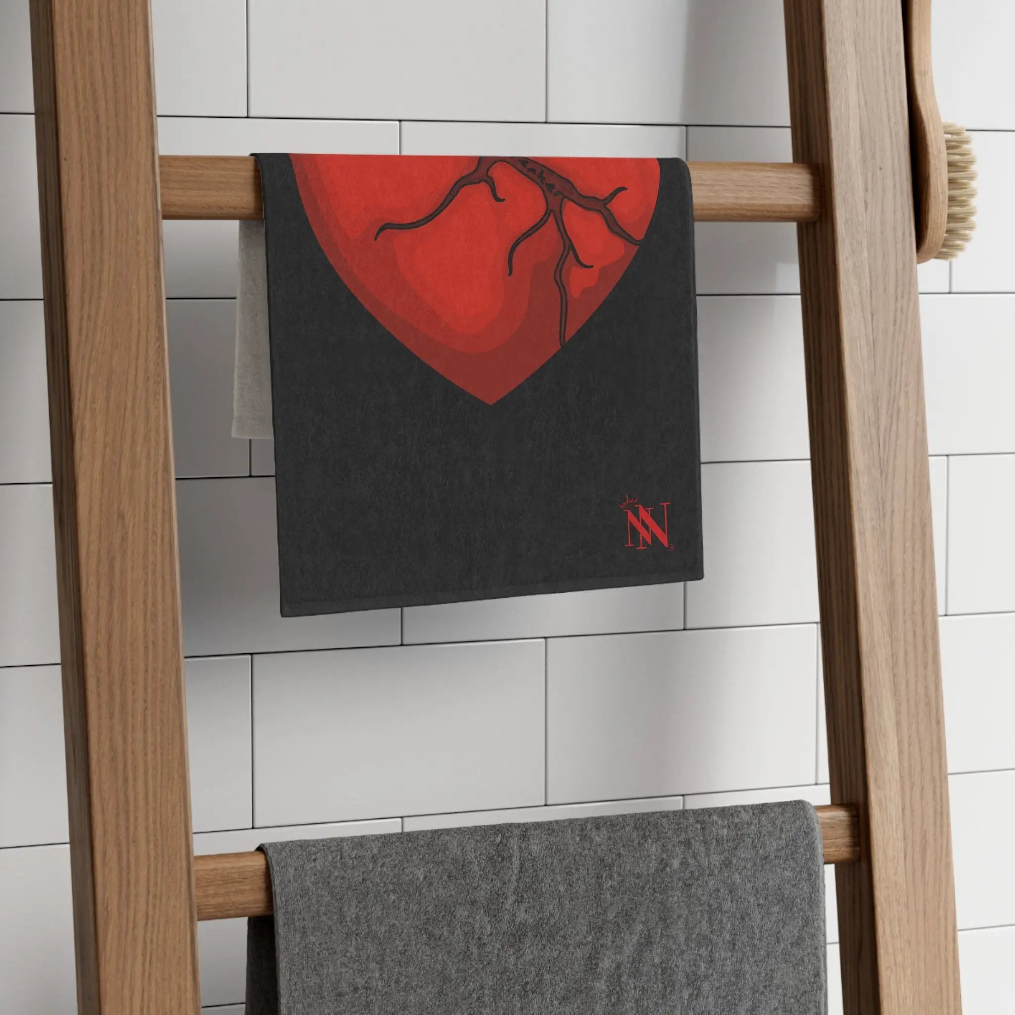Heartbreaker Black | Mix & Match Soft Fun-Flirty Lovers’ Towels