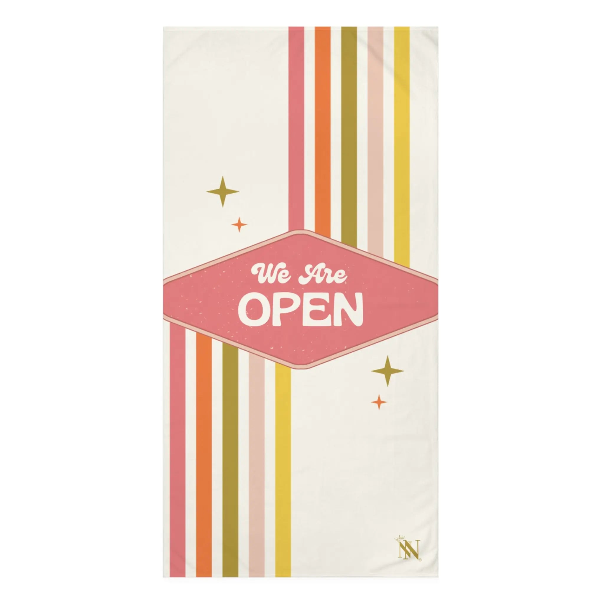 We Are Open Retro Extra Large Towel